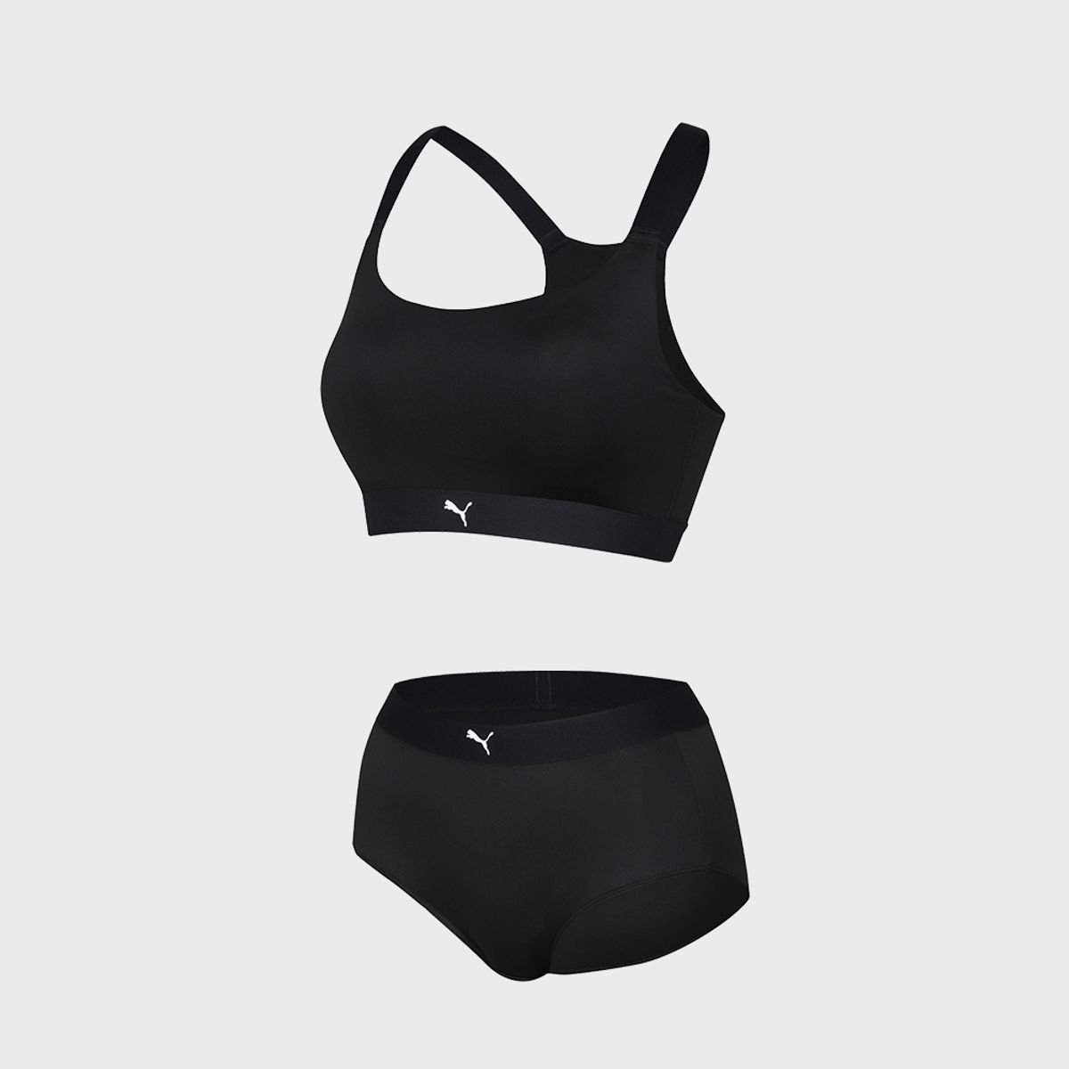 푸마 바디웨어(PUMA BODYWEAR) 액티브 스포츠 런닝 브라팬티 BK