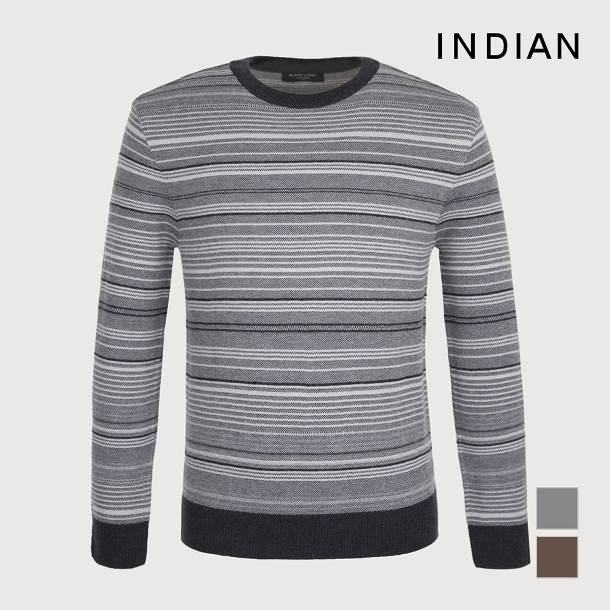 인디안(INDIAN) 풀패턴라운드니트_MIUBRXW9481