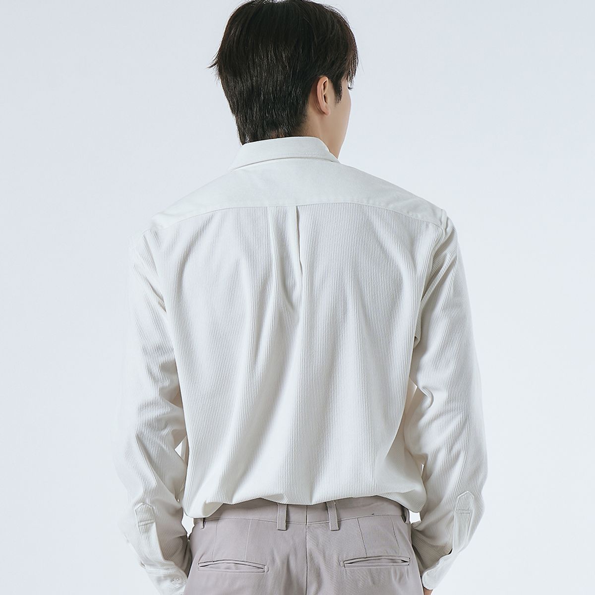 엘엑스티(LXT) 코듀로이 스트레이트 셔츠 [화이트]