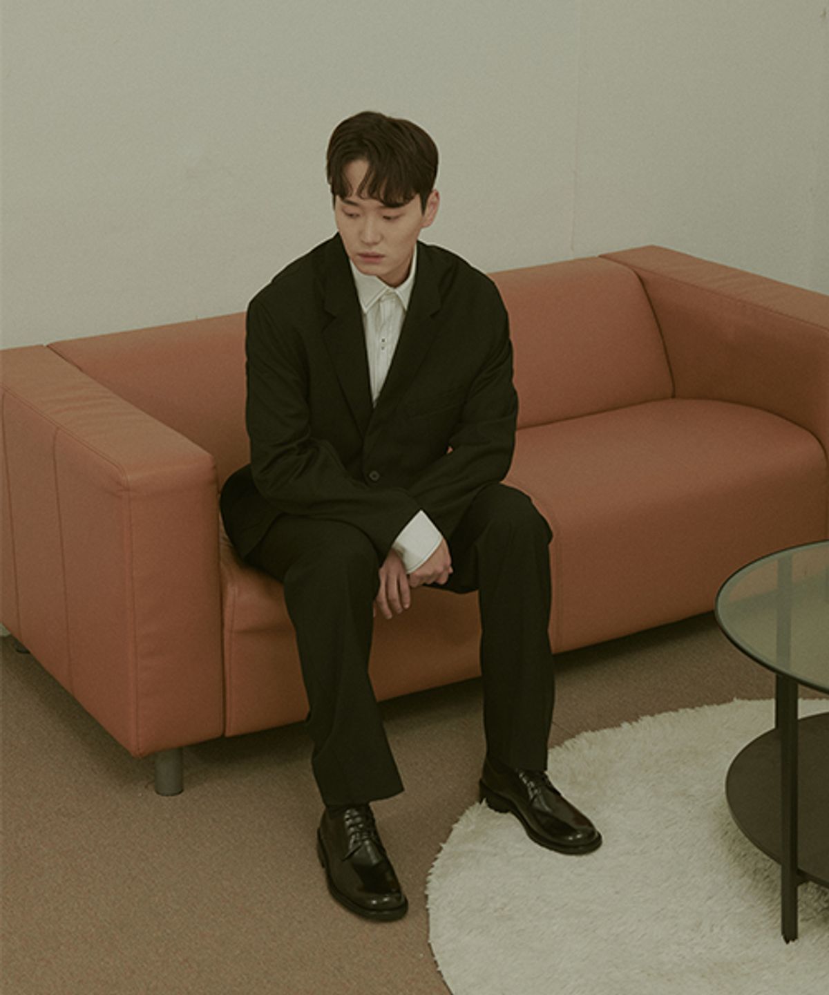 멜로스(MELLOS) 5cm 키높이 무브먼트 더비슈즈 블랙-핸드메이드