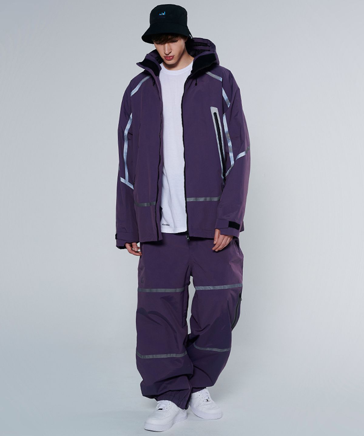돌아우터웨어(DOLL OUTERWEAR) [DOLL X DUMDIDUM] 2425 베가 자켓&팬츠 보드복 세트 DARK PURPLE 남녀공용