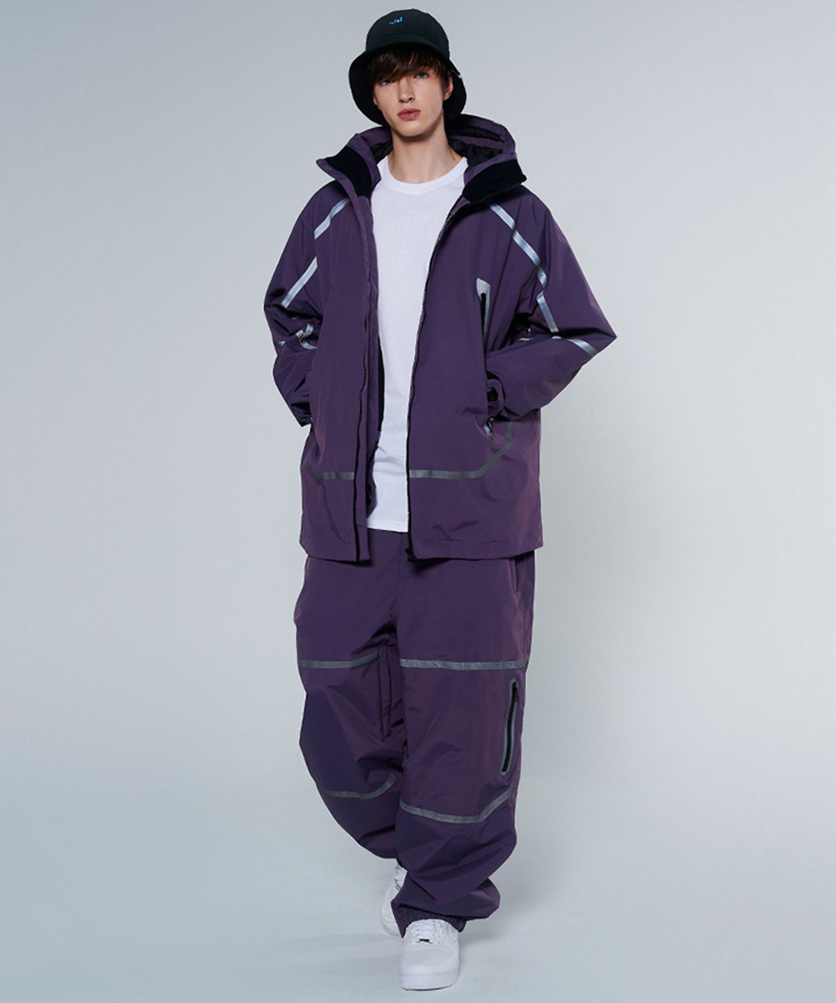 돌아우터웨어(DOLL OUTERWEAR) [DOLL X DUMDIDUM] 2425 베가 자켓&팬츠 보드복 세트 DARK PURPLE 남녀공용