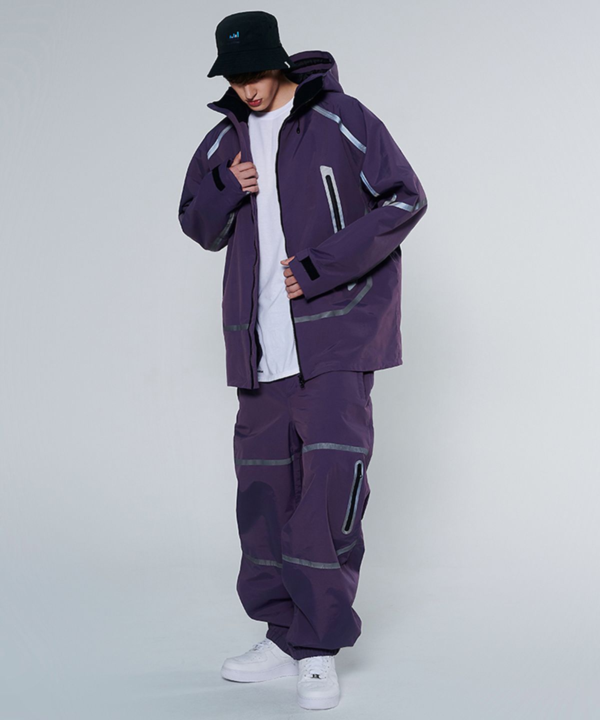돌아우터웨어(DOLL OUTERWEAR) [DOLL X DUMDIDUM] 2425 베가 자켓&팬츠 보드복 세트 DARK PURPLE 남녀공용