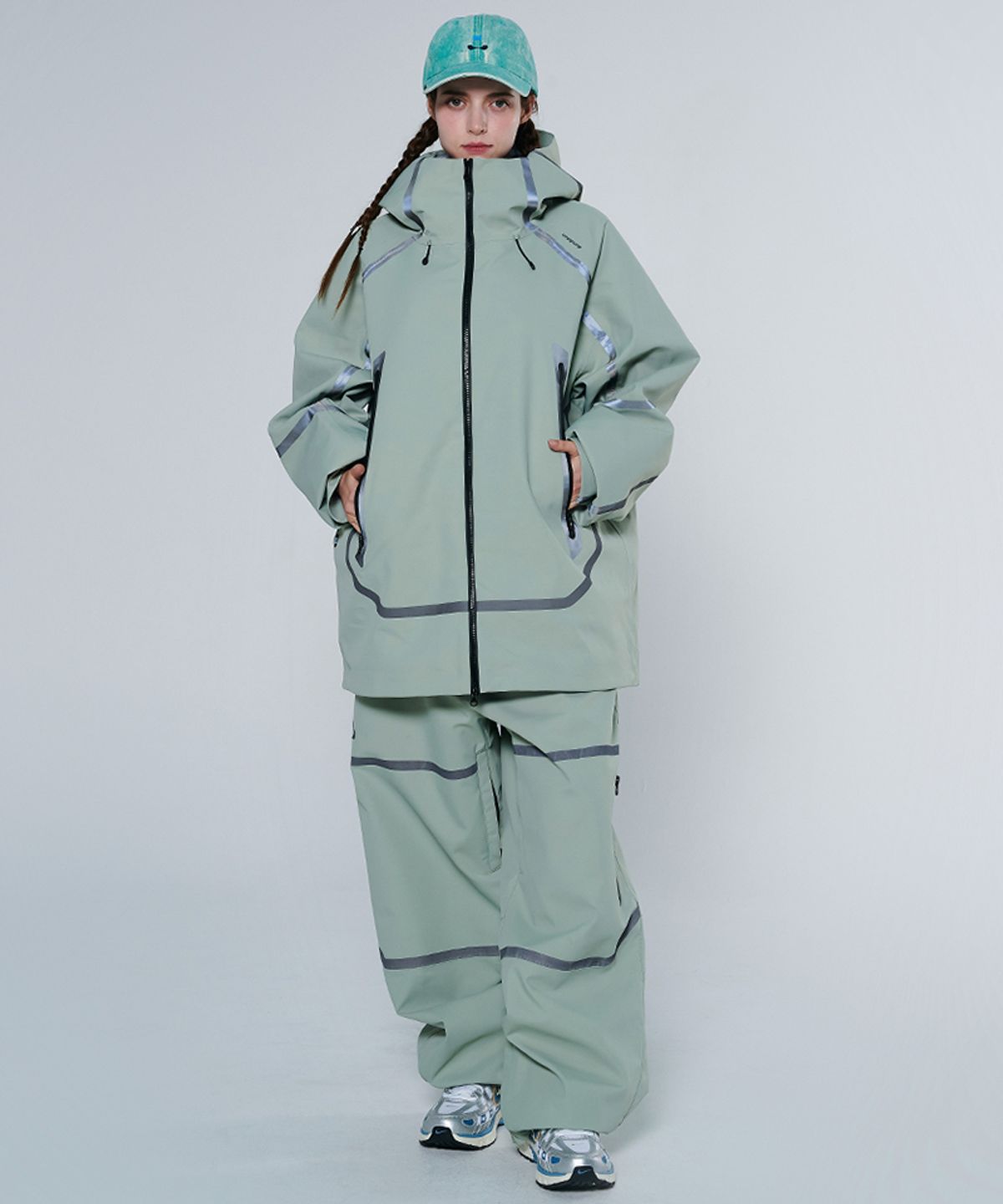 돌아우터웨어(DOLL OUTERWEAR) [DOLL X DUMDIDUM] 2425 베가 자켓&팬츠 보드복 세트 MINT 남녀공용