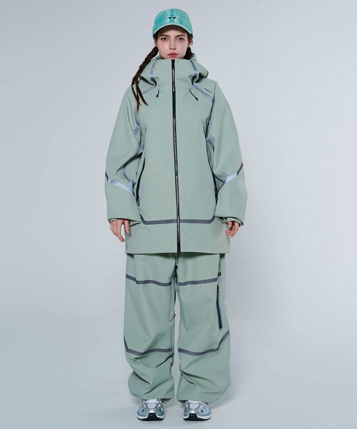 돌아우터웨어(DOLL OUTERWEAR) [DOLL X DUMDIDUM] 2425 베가 자켓&팬츠 보드복 세트 MINT 남녀공용