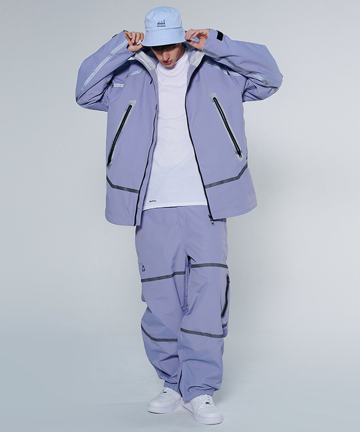 돌아우터웨어(DOLL OUTERWEAR) [DOLL X DUMDIDUM] 2425 베가 자켓&팬츠 보드복 세트 LIGHT PURPLE 남녀공용