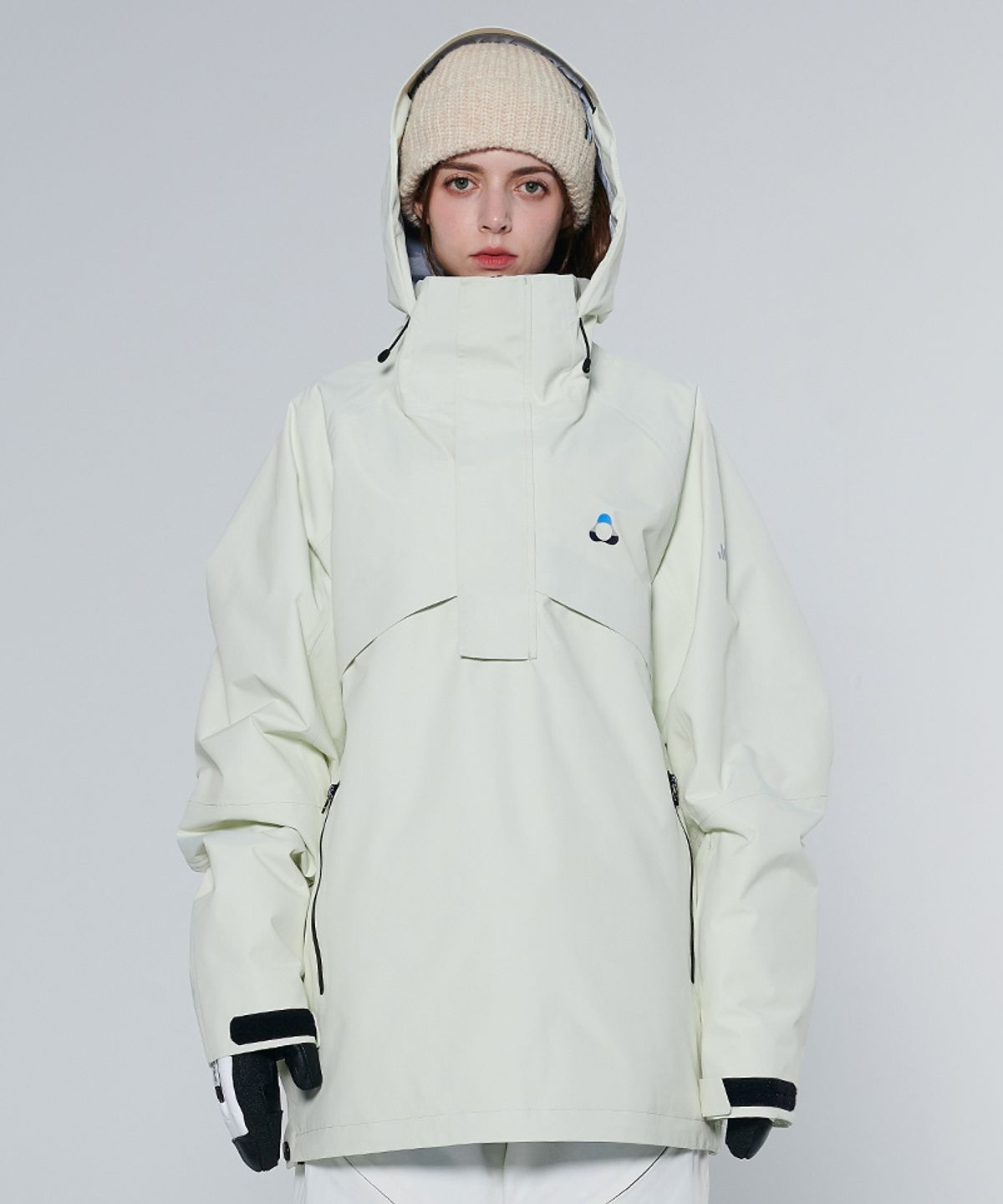 돌아우터웨어(DOLL OUTERWEAR) [DOLL X DUMDIDUM] 2425 스피카 보드복 아노락 자켓 IVORY 남녀공용
