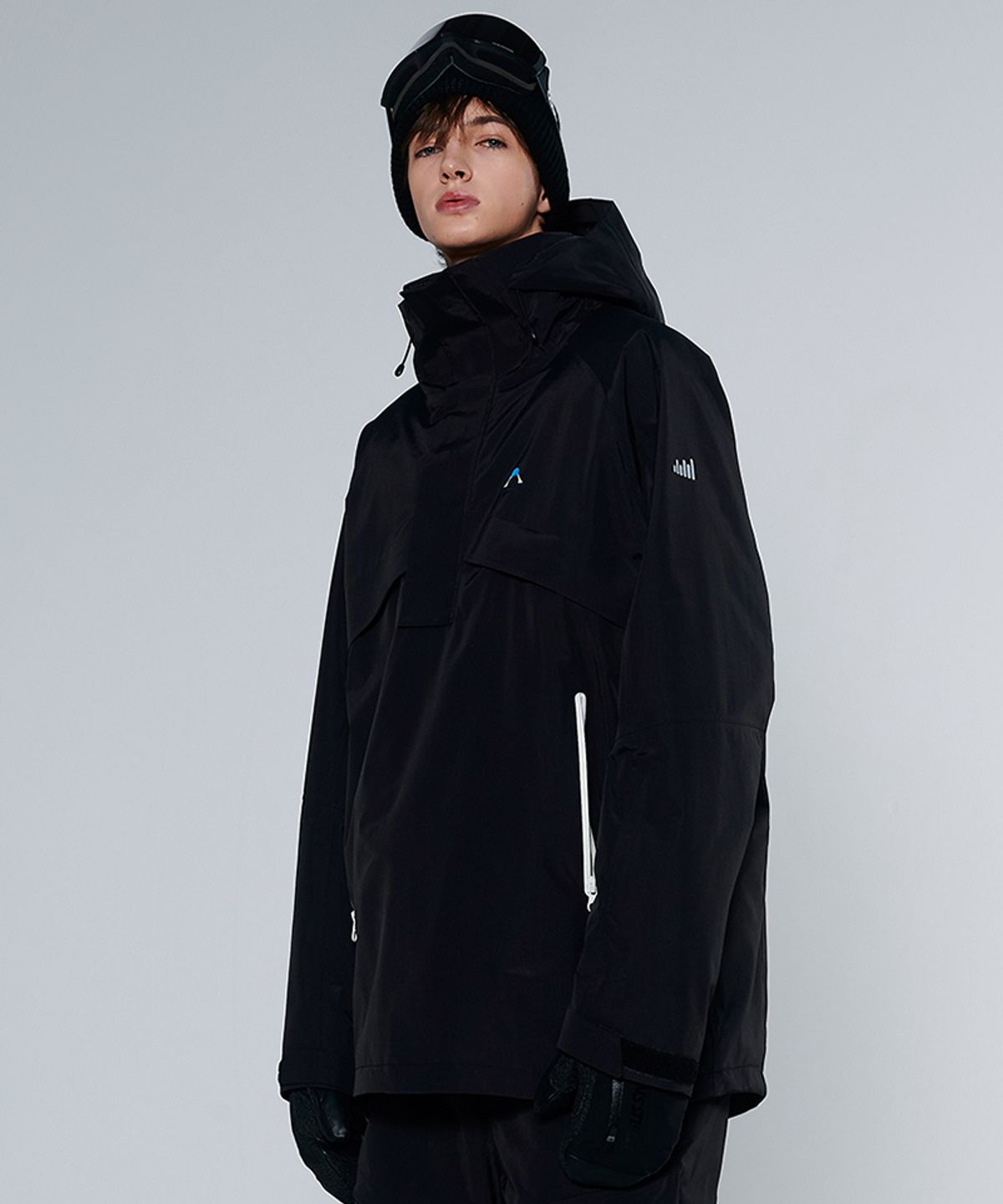 돌아우터웨어(DOLL OUTERWEAR) [DOLL X DUMDIDUM] 2425 스피카 보드복 아노락 자켓 BLACK 남녀공용