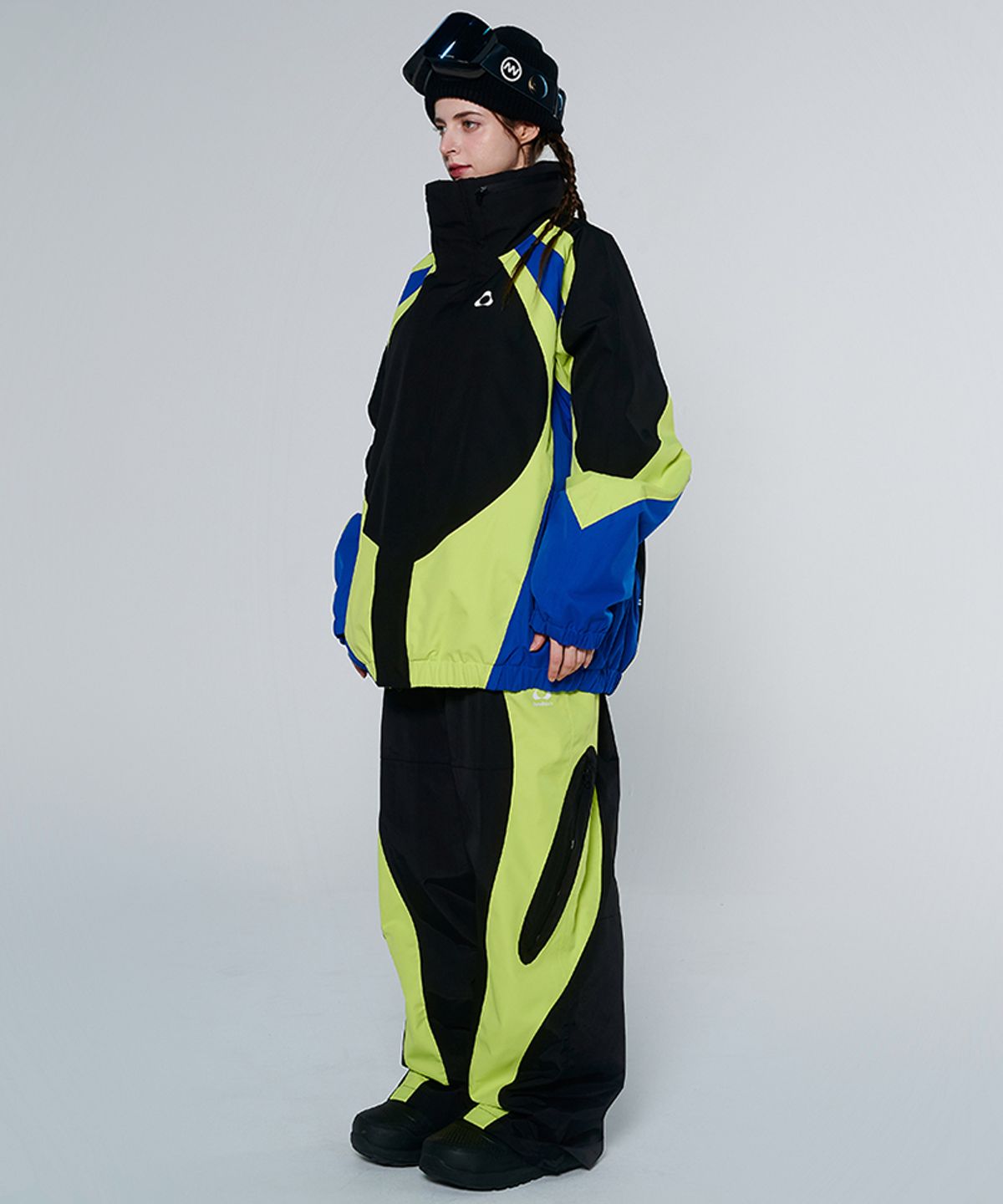 돌아우터웨어(DOLL OUTERWEAR) [DOLL X DUMDIDUM] 2425 알타 자켓&팬츠 보드복 세트 BLUE 남녀공용