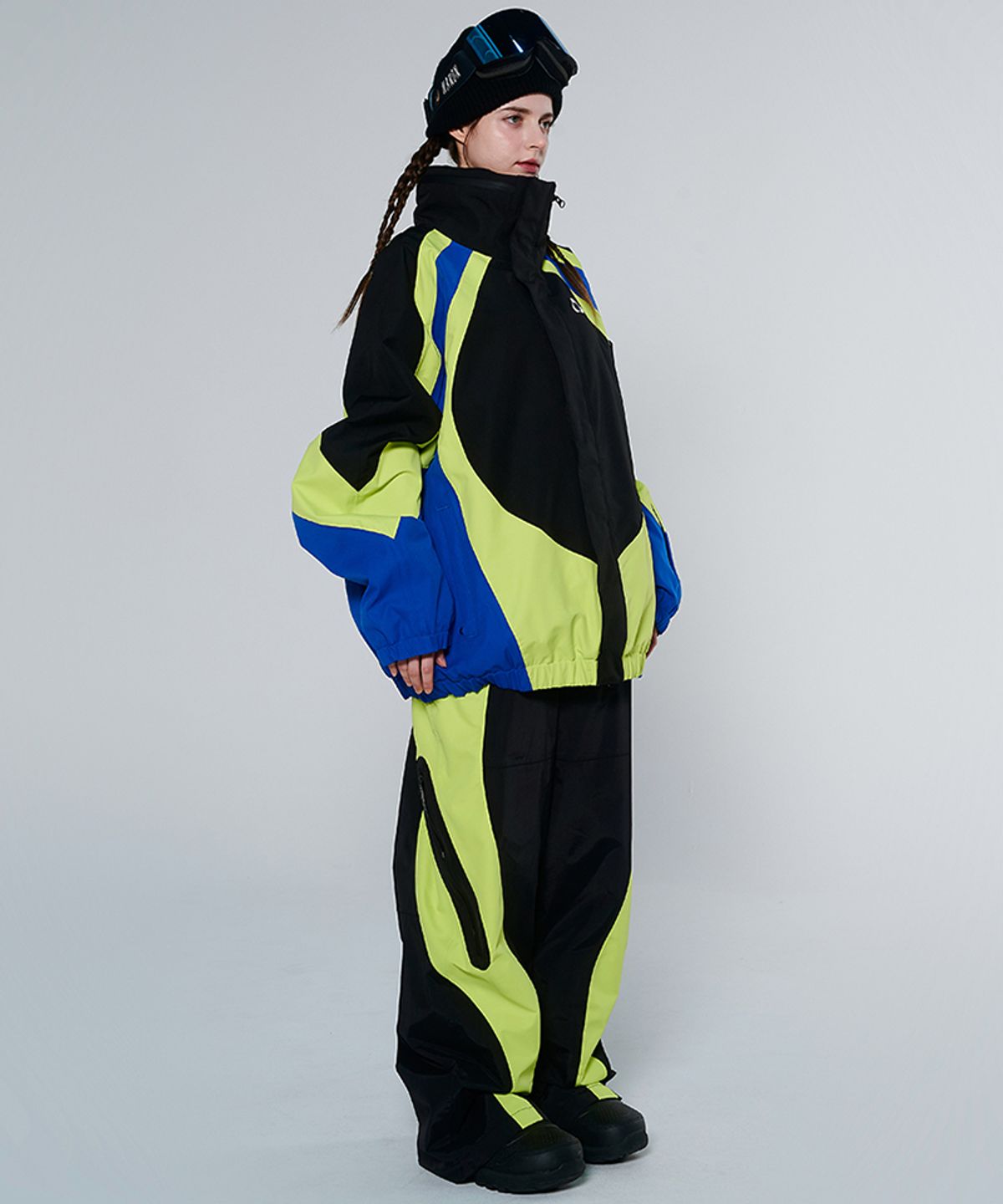 돌아우터웨어(DOLL OUTERWEAR) [DOLL X DUMDIDUM] 2425 알타 자켓&팬츠 보드복 세트 BLUE 남녀공용