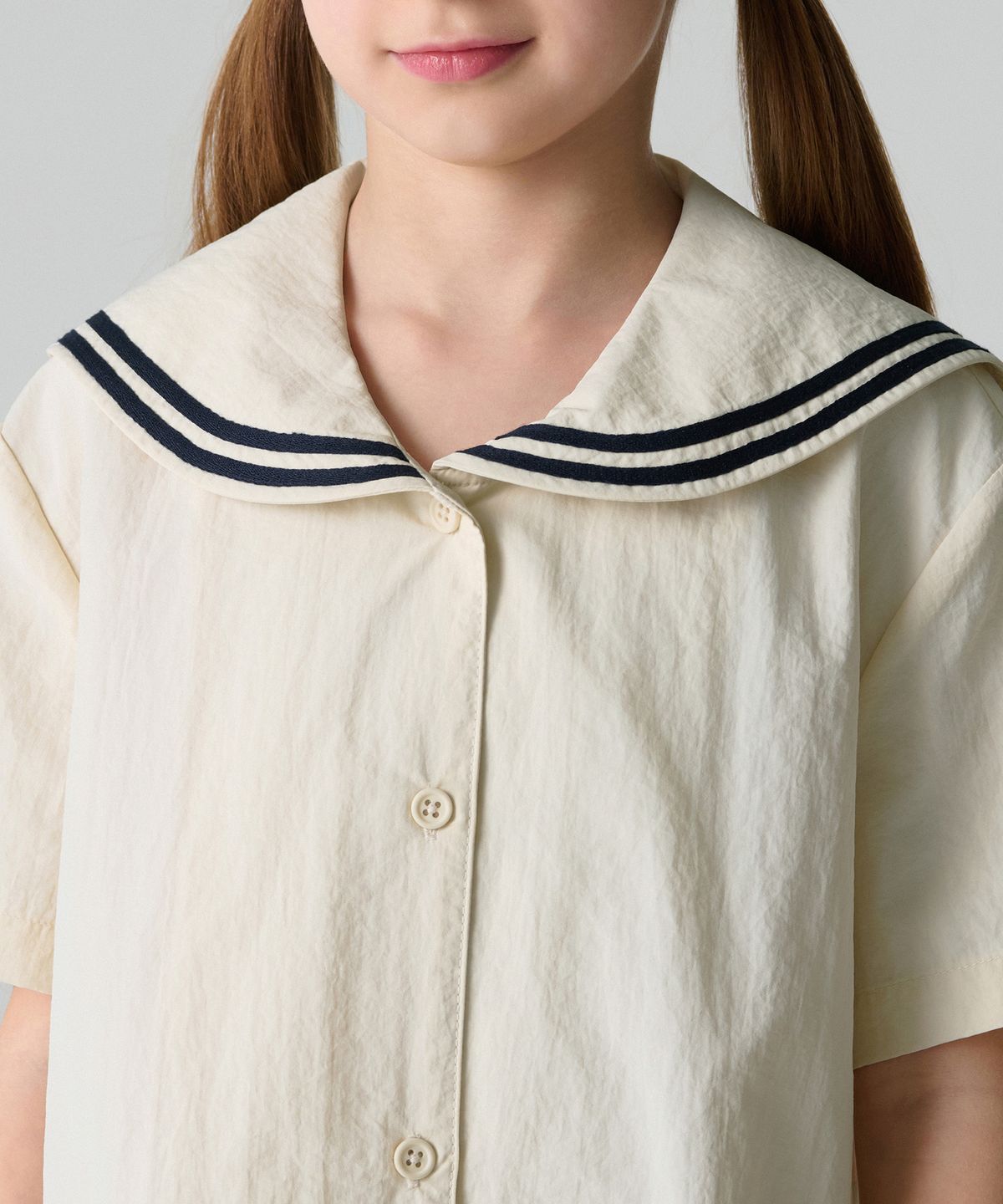 무신사 스탠다드 키즈(MUSINSA STANDARD KIDS) 세일러 나일론 드레스 [크림]