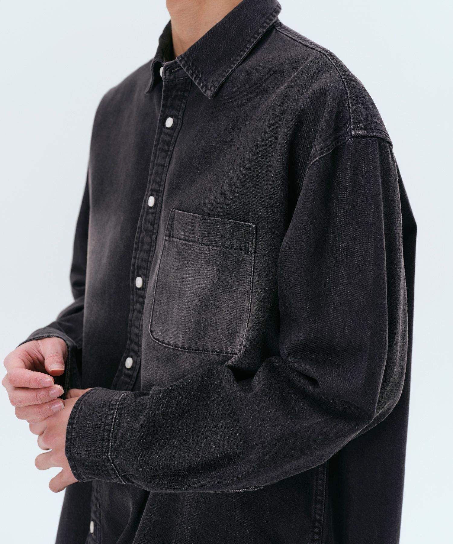 ★MUSINSA STANDARD★ Big brush oversized denim shirt washed MUSINSA | MUSINSA STANDARD Big Brush Oversized Denim Shirt