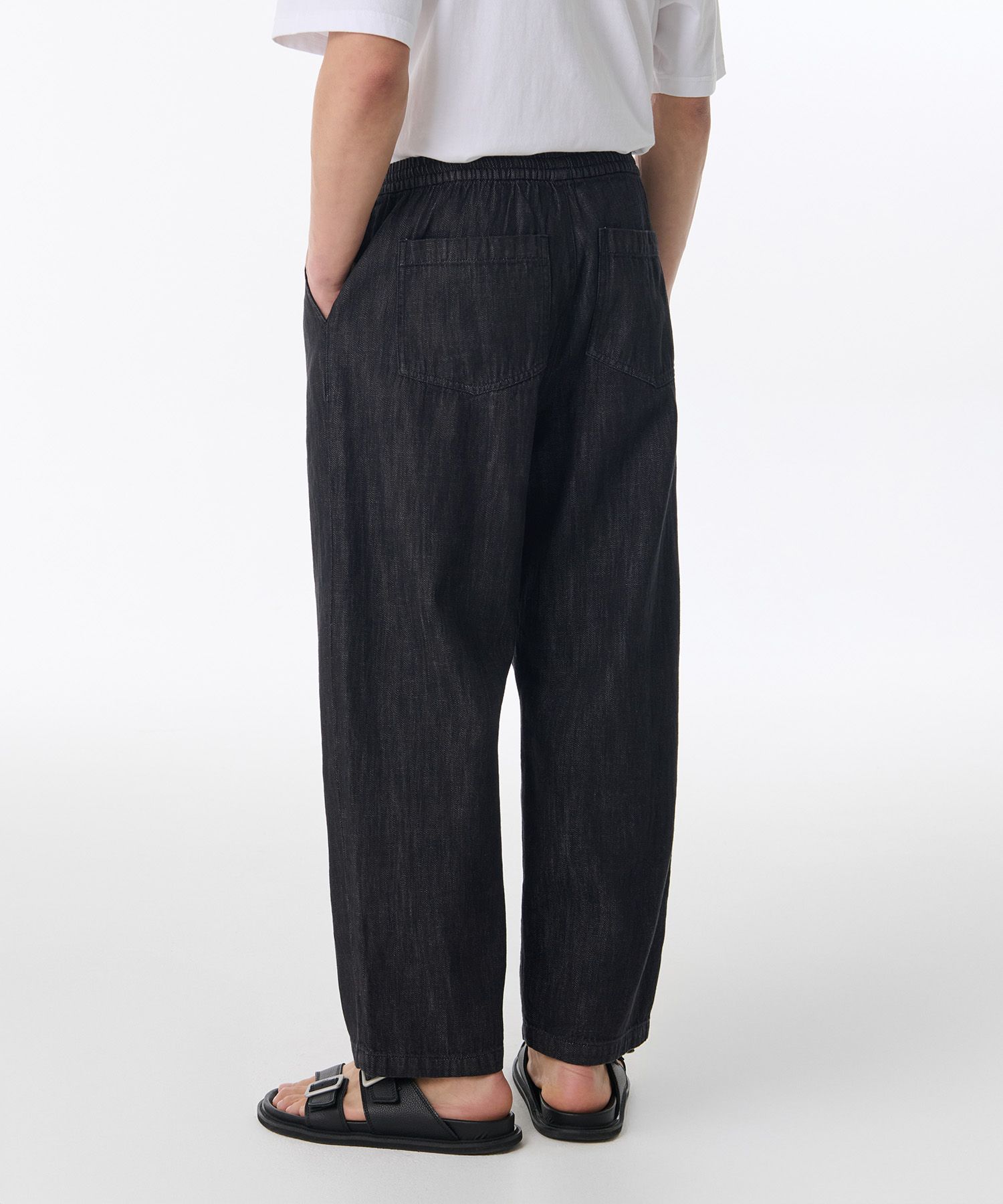 ★MUSINSA STANDARD★ Linen-like loose tapered banding denim MUSINSA | MUSINSA STANDARD Linen-like loose tapered banding