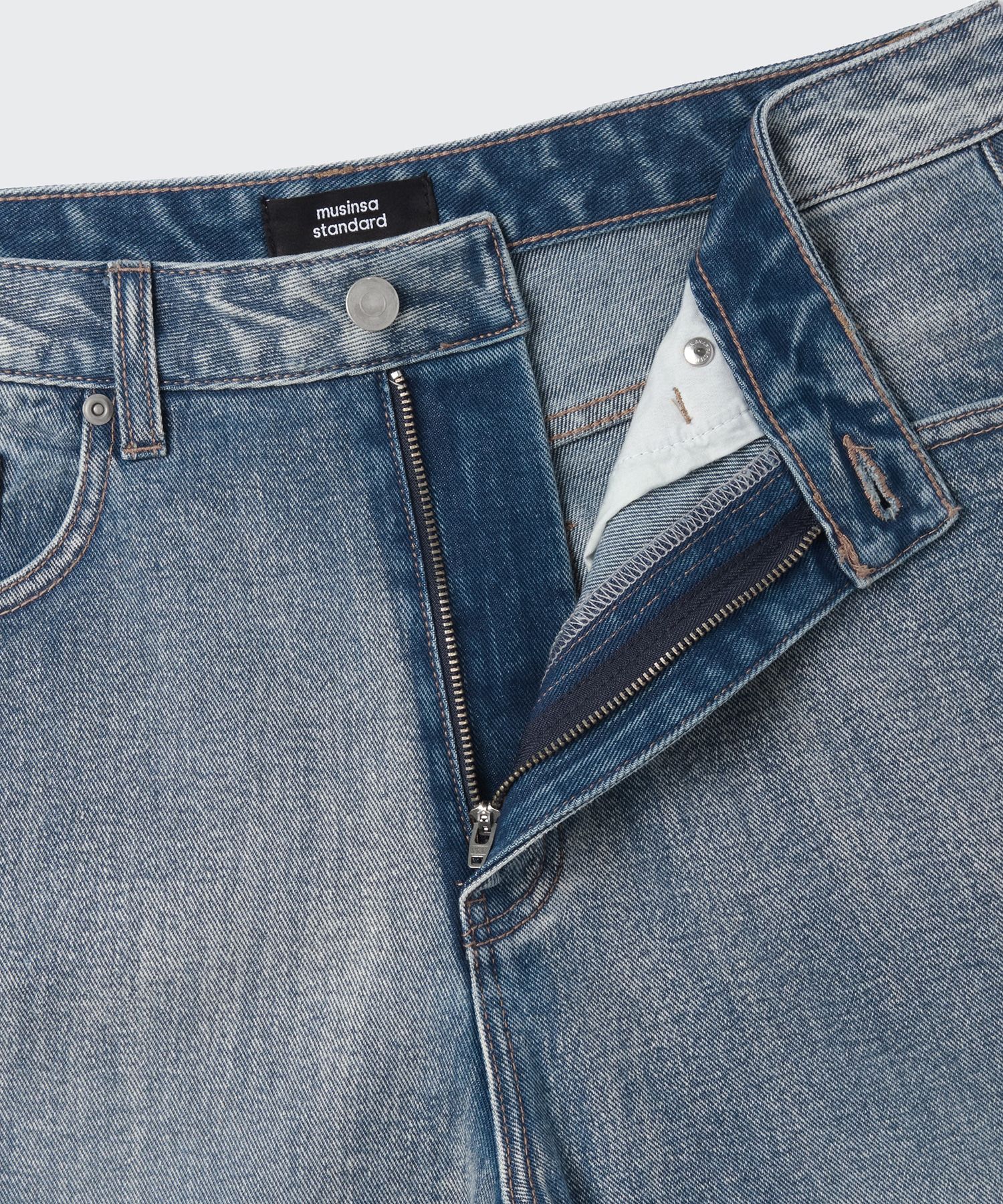 ★MUSINSA STANDARD★ Scrub washed wide denim pants light ind MUSINSA | MUSINSA STANDARD Scrub Washed Wide Denim Pants