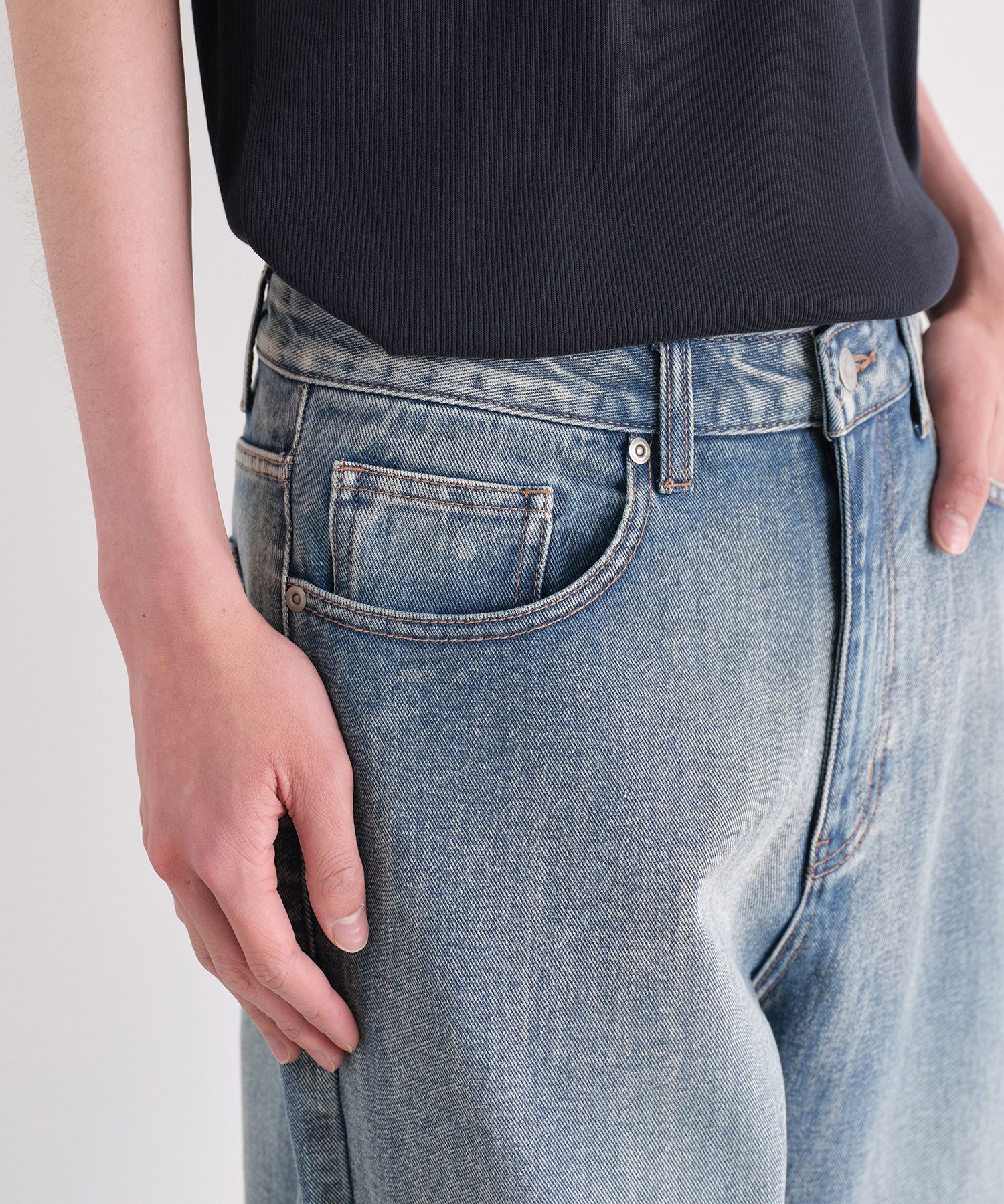★MUSINSA STANDARD★ Scrub washed wide denim pants washed bl MUSINSA | MUSINSA STANDARD Scrub Washed Wide Denim Pants