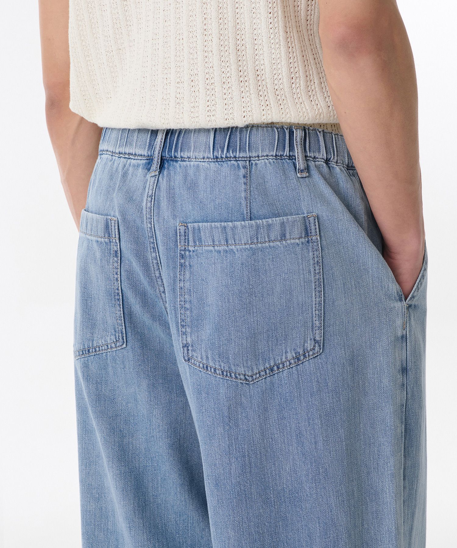 ★MUSINSA STANDARD★ Linen-like balloon denim pants gray MME MUSINSA | MUSINSA STANDARD Linen-like semi-balloon denim