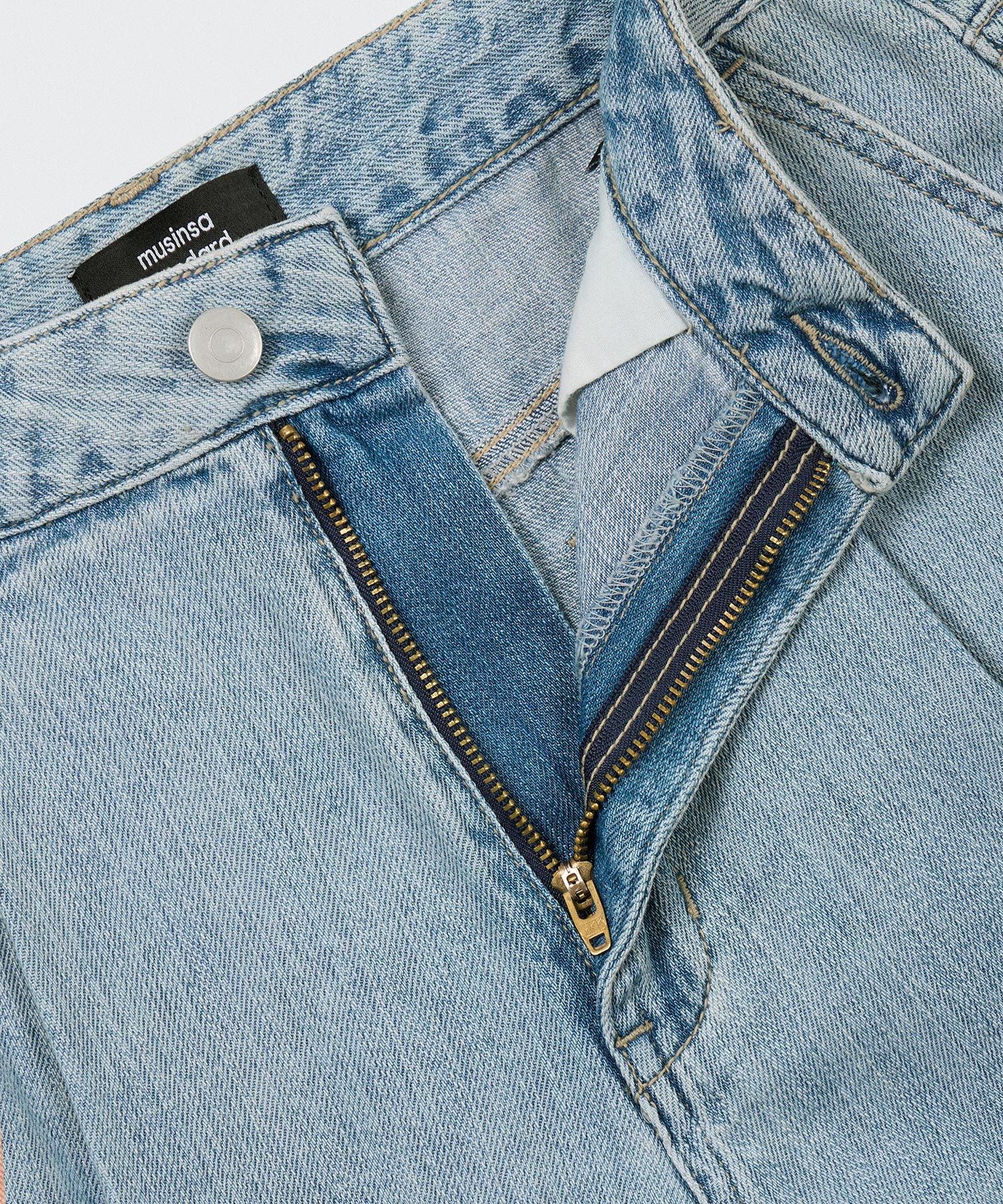 ★MUSINSA STANDARD★ Linen-like extra wide denim pants sky b MUSINSA | MUSINSA STANDARD WOMAN Women's Linen Like One Tuck