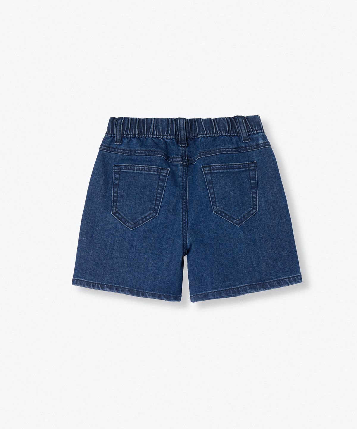 무신사 스탠다드 키즈(MUSINSA STANDARD KIDS) [쿨탠다드] 밴딩 데님 미니 쇼츠 [딥 인디고]