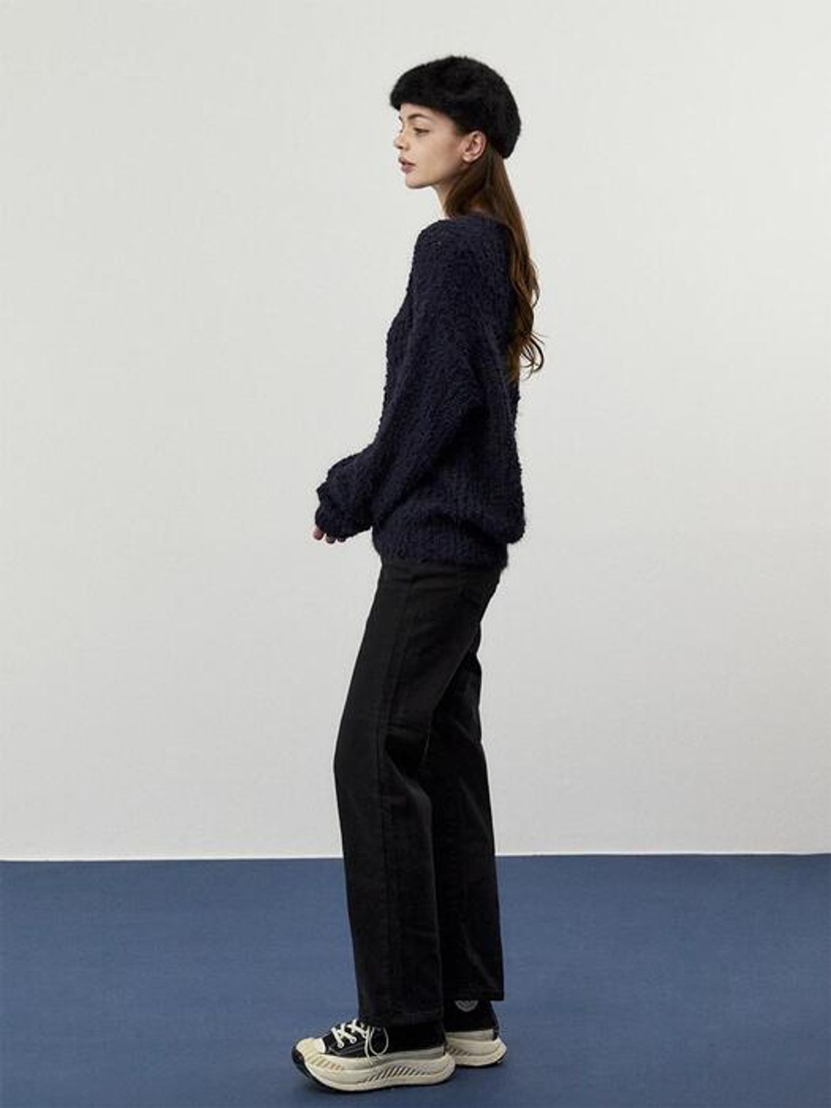 쿨키튼(KOOLKITTEN) Cozy Puffy Knit (NAVY)