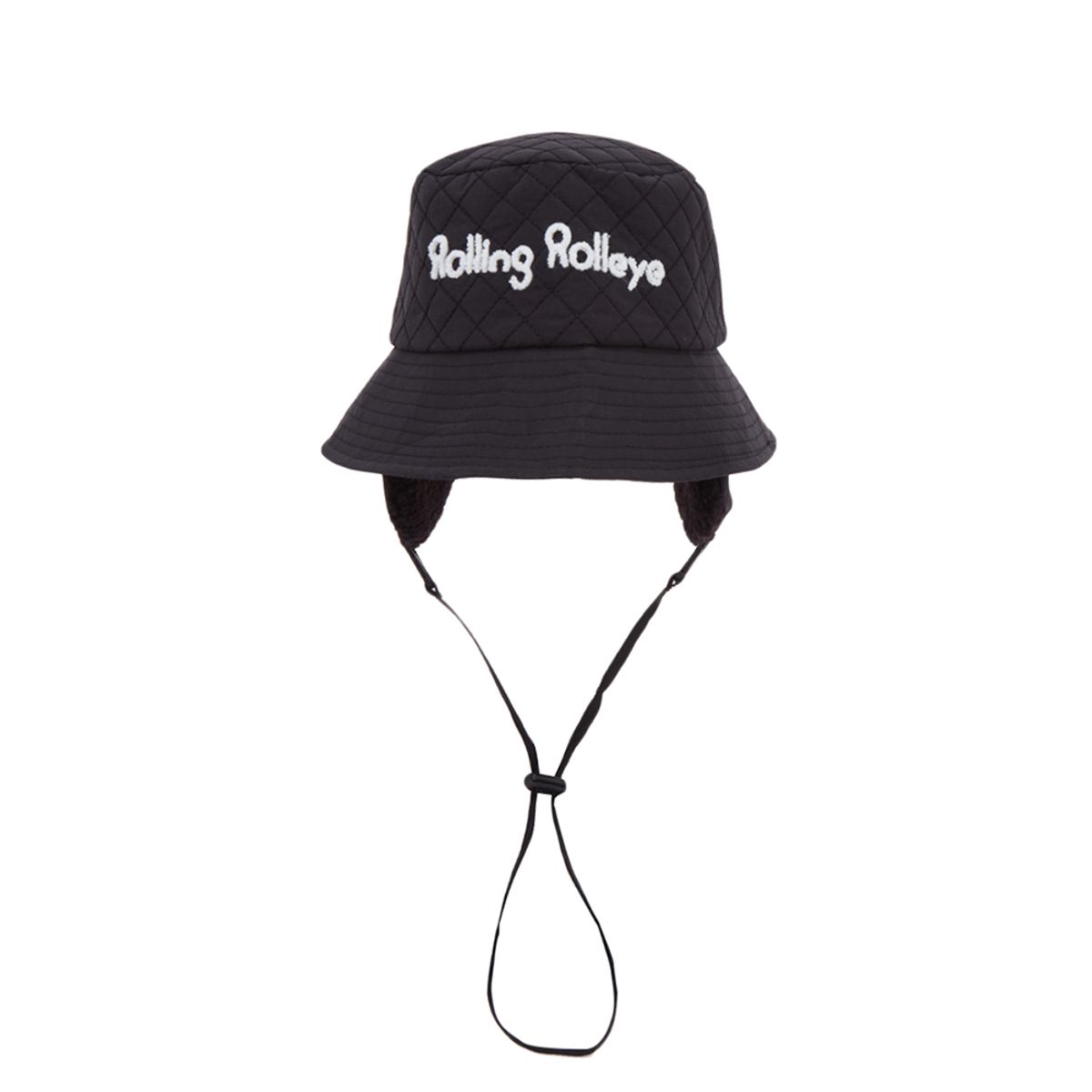 롤링롤라이(ROLLINGROLLEYE) 롤롤 귀달이 다이아 버킷햇 블랙 Roll Roll Earflap Diamond Bucket Hat Black