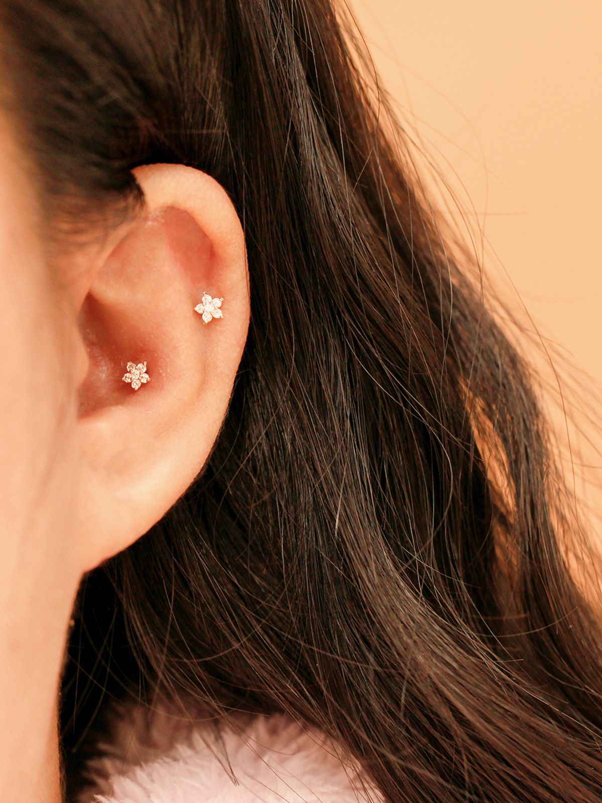 미니멀피어싱(MINIMALPIERCING) 14K 인터널 베스트 플라워 라블렛 피어싱