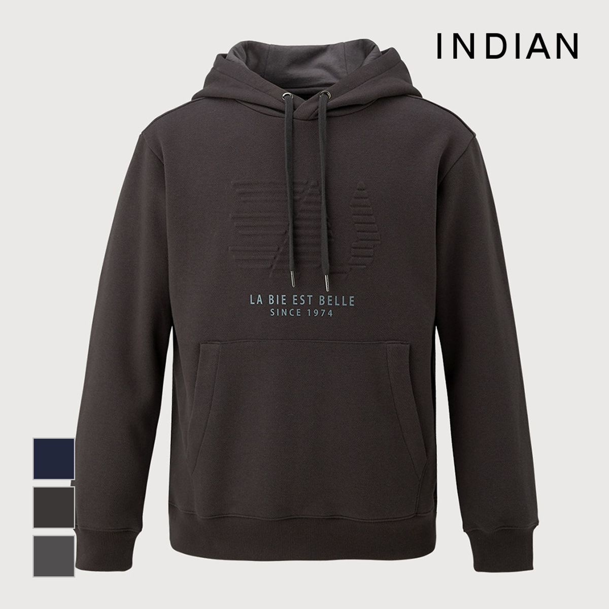 인디안(INDIAN) 헤리티지 엠보 후드 티셔츠_MIVAL3W9371