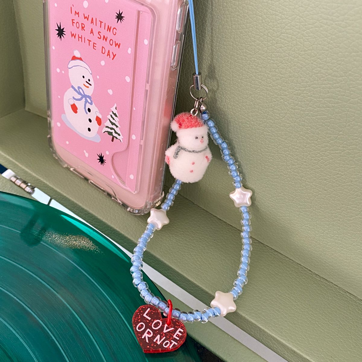 러브오낫(LOVE OR NOT) 비즈스트랩/키링앤톡 Snowman-Sky Beads Strap/Keyring&Tok