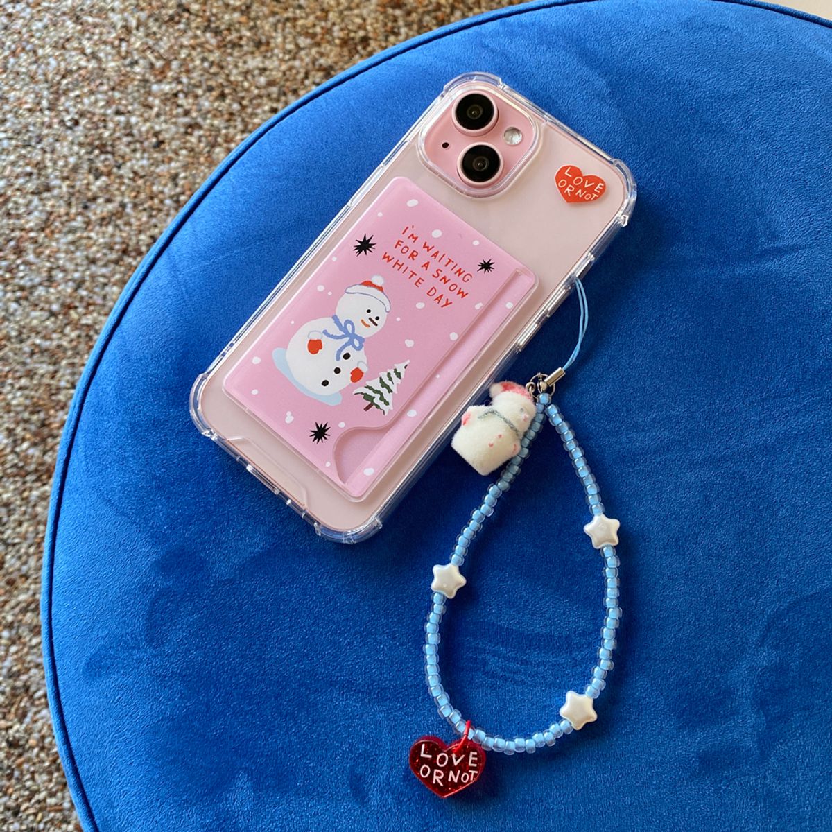 러브오낫(LOVE OR NOT) 비즈스트랩/키링앤톡 Snowman-Sky Beads Strap/Keyring&Tok