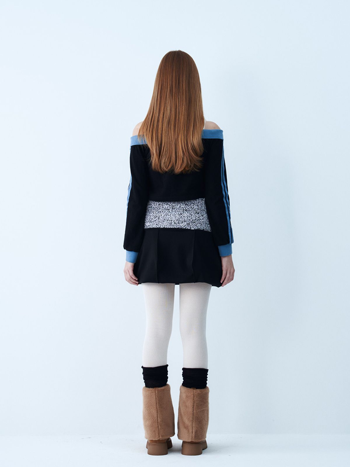 쎄쎄쎄(SETSETSET) BOUCLE DIAMOND BALLOON SKIRT (WHITE)
