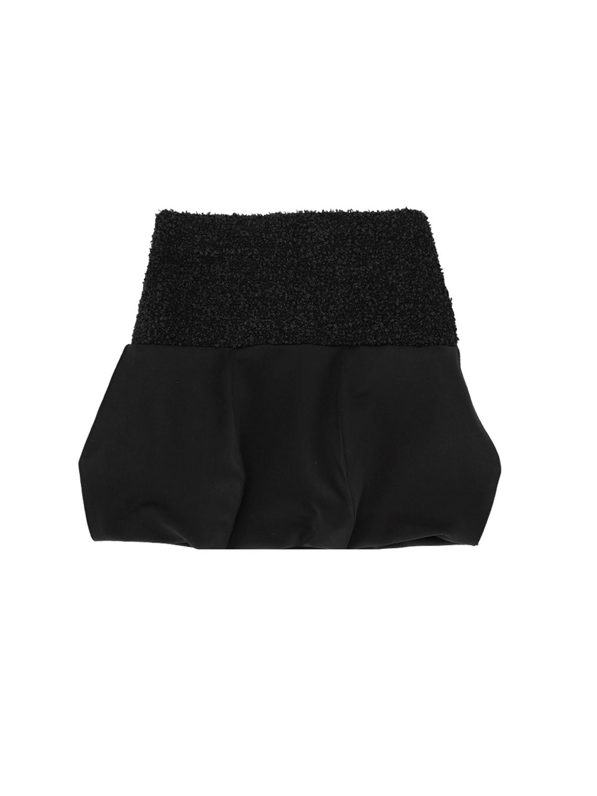 쎄쎄쎄(SETSETSET) BOUCLE DIAMOND BALLOON SKIRT (BLACK)