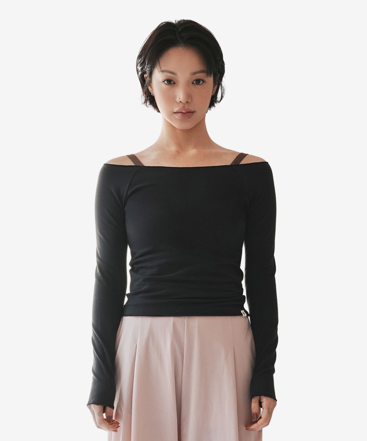 콘치웨어(CONCHWEAR) 셀리 오프숄더 롱 슬리브 (3colors)