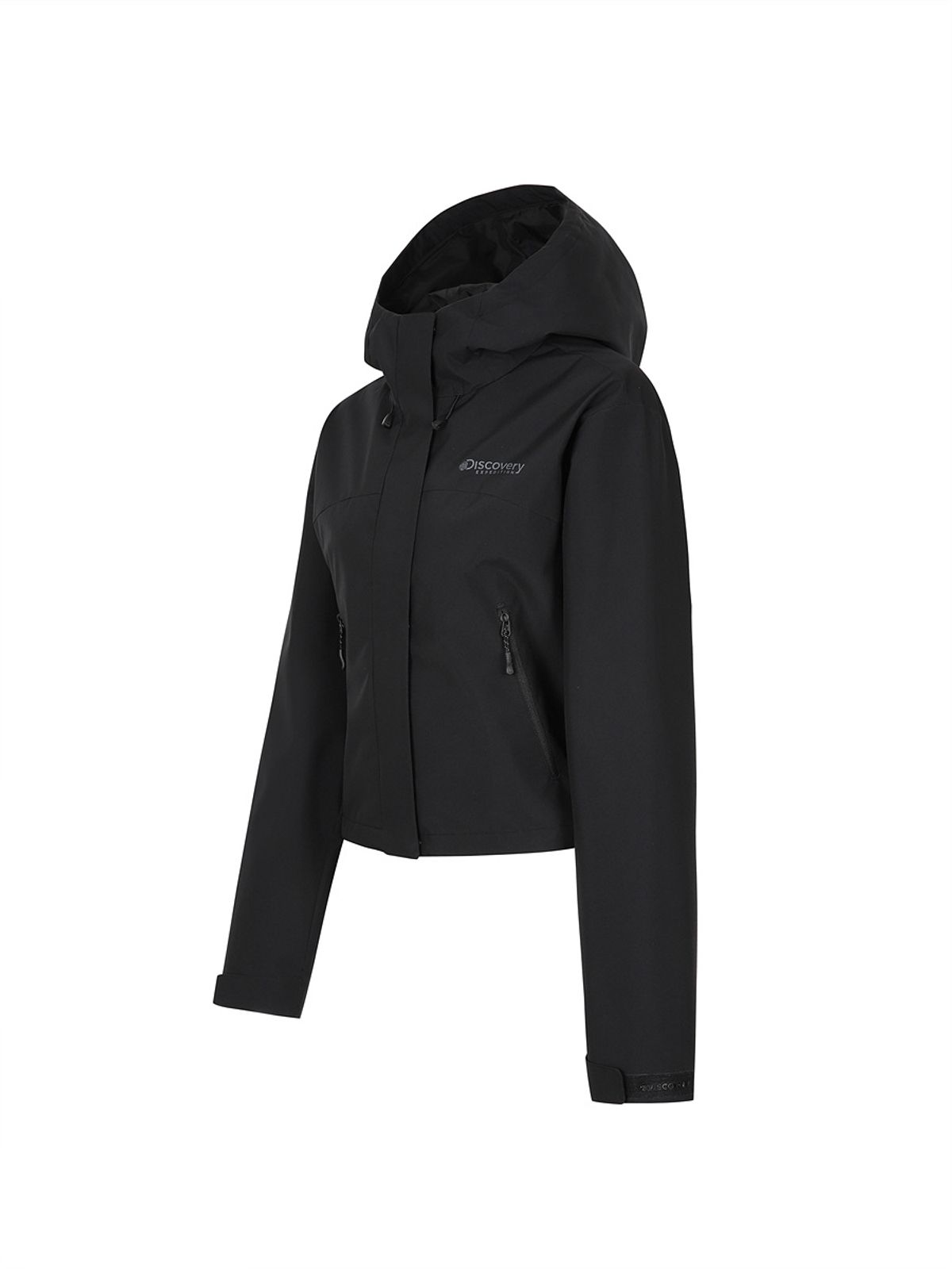 디스커버리 익스페디션(DISCOVERY EXPEDITION) 베르텍스 여성 크롭 자켓 (BLACK)