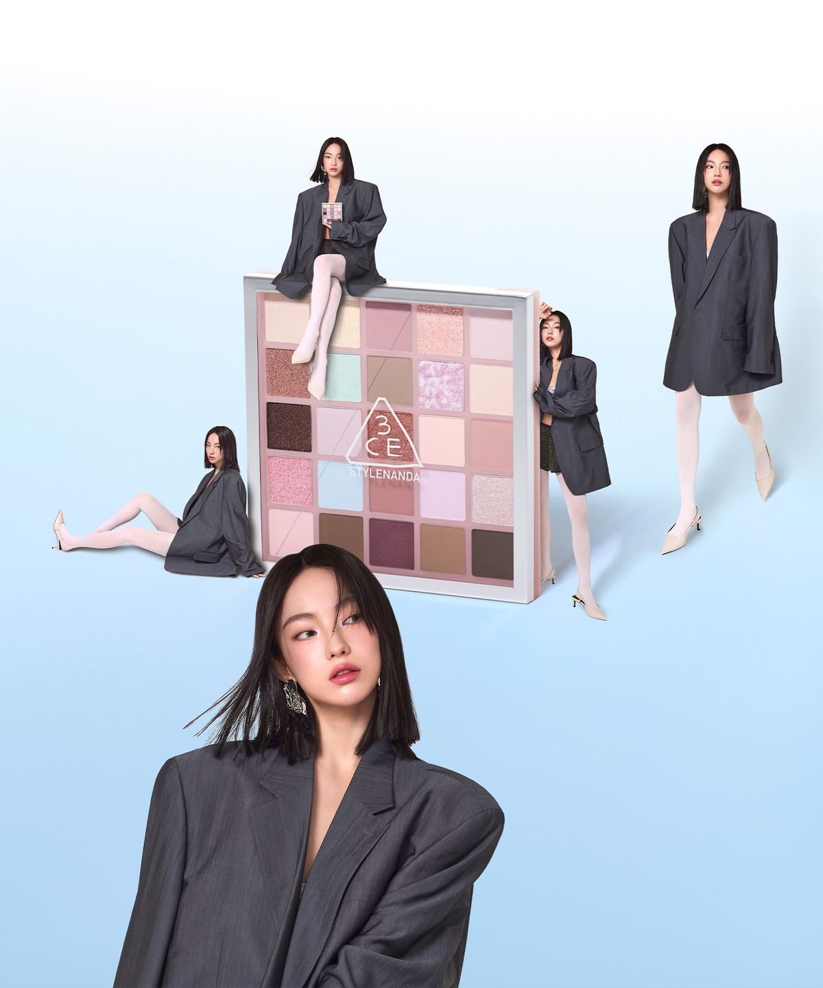 쓰리씨이(3CE) XL 아이섀도우 팔레트 (증정 미니틴트+멀티브러쉬)