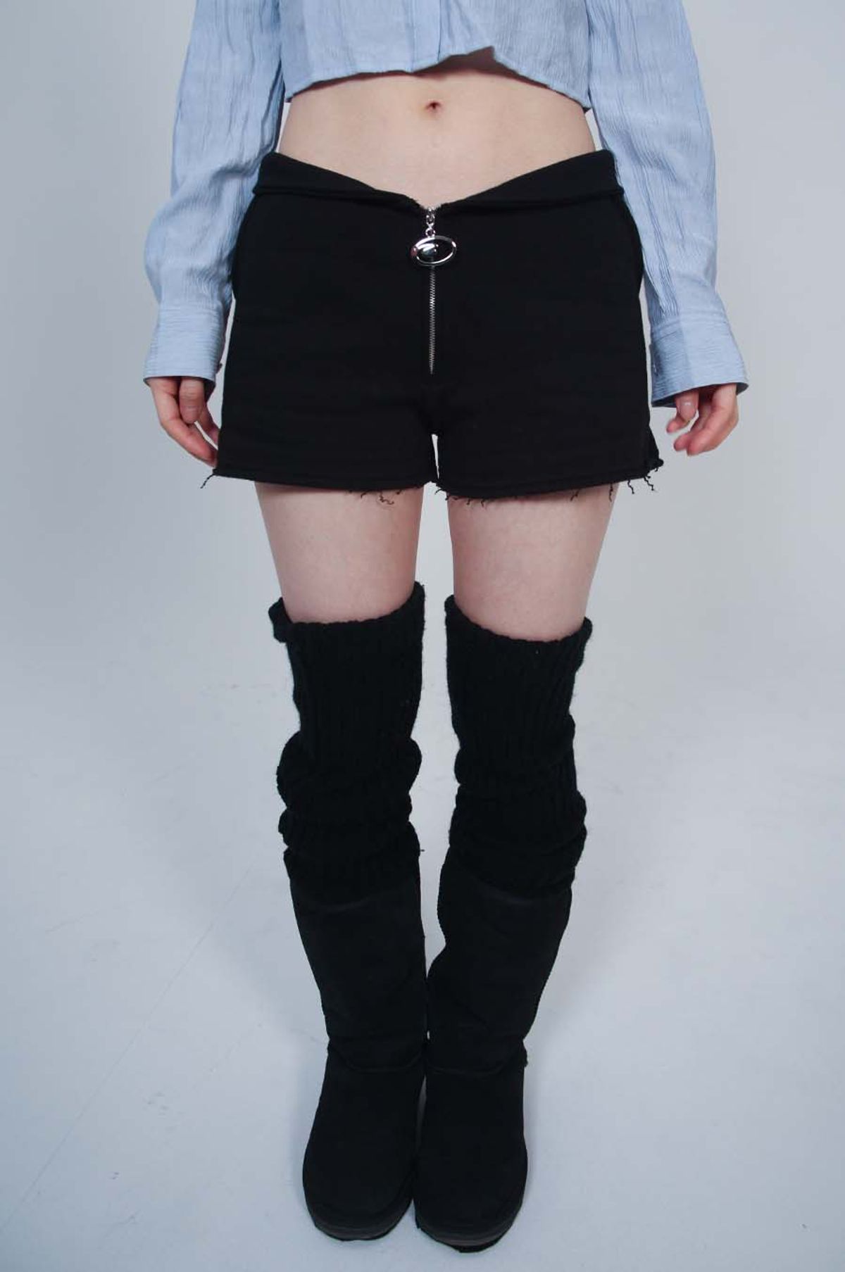 비피피(BFEEP) logo 2way short pants_black(기모 ver)