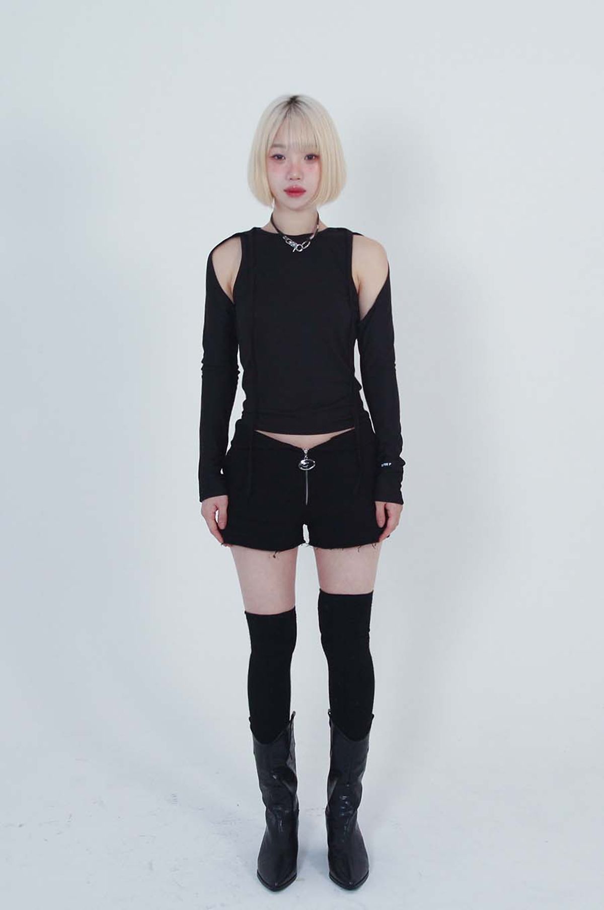 비피피(BFEEP) logo 2way short pants_black(기모 ver)