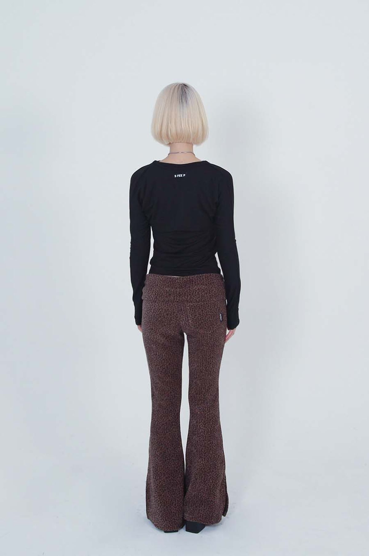 비피피(BFEEP) Leopard low-rise slit pants_brown