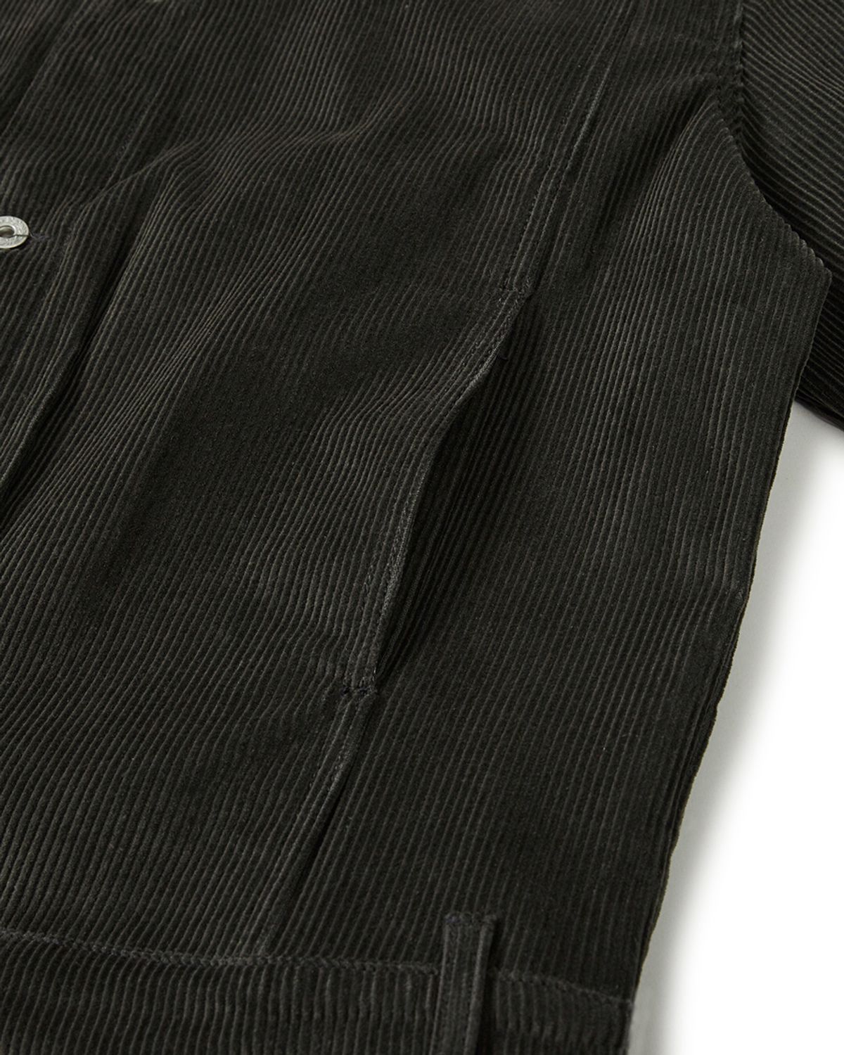 카락터(KARACTOR) Corduroy trucker jacket / Charcoal green