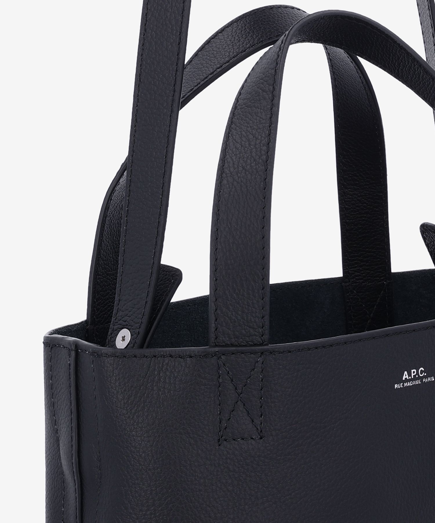トートバッグ APC Small Maiko Cabas Tote Bag Black PXBOKM61667LZZ PXBOKM61 MUSINSA公式 | A.P.C. Small Myko Cabas Tote Bag - Black
