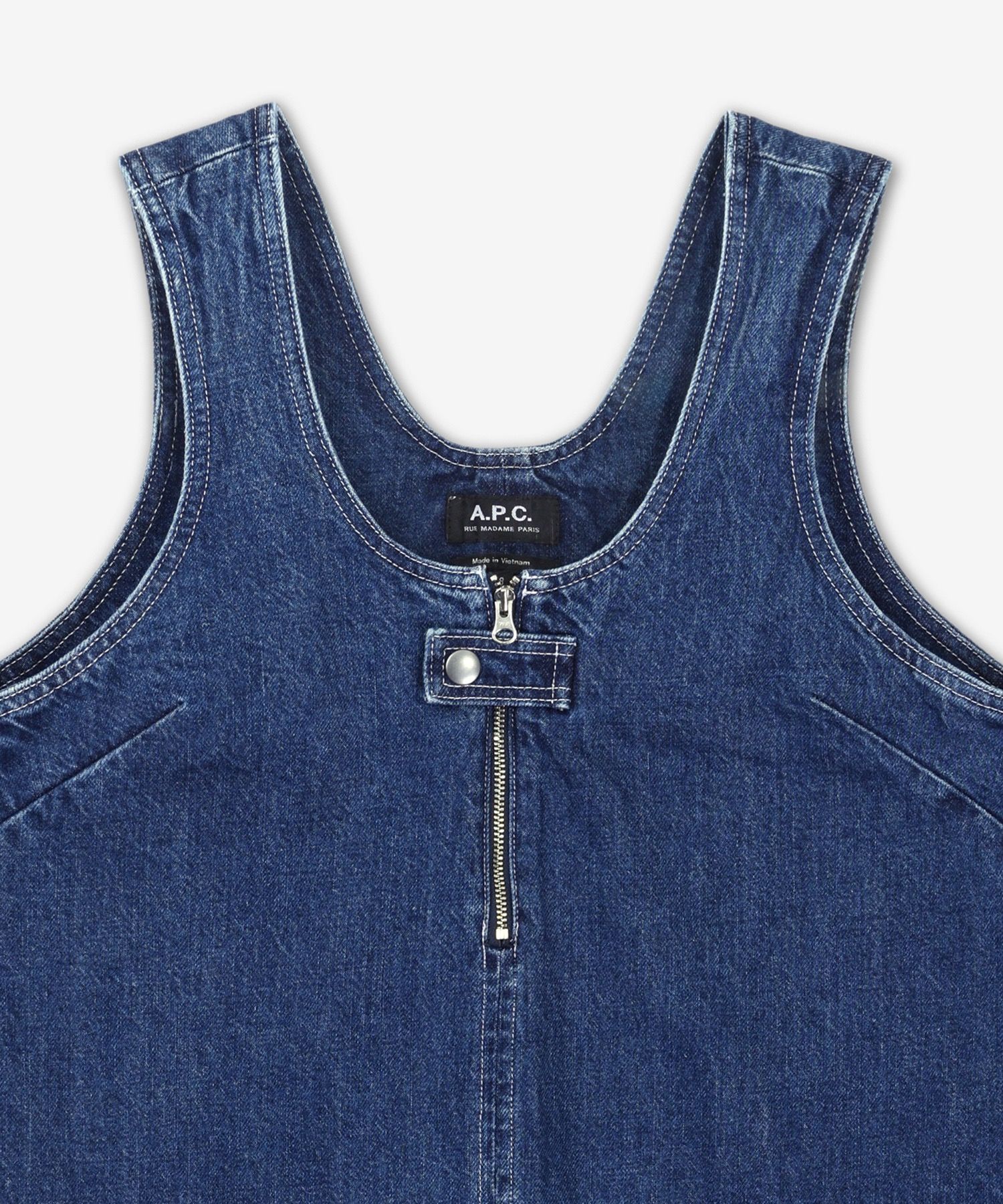 【A. P. C.】Dominic Denim Mini Dress/追跡可能/全国送料無料 A.P.C. Women's Dominic Denim Mini Dress in Washed Indigo A.P.C.