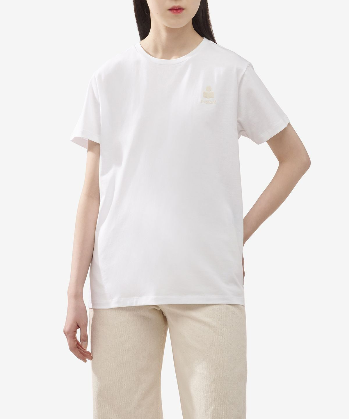 Tシャツ・カットソー Isabel Marant Abby Short Sleeve T-Shirt White TS0070FAA1N98E MUSINSA | ISABEL MARANT Abby Short Sleeve T-Shirt - White