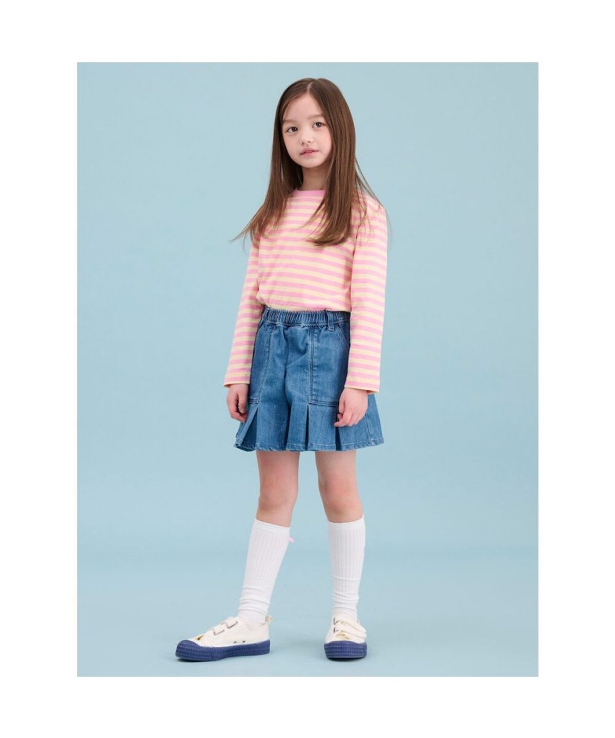 빈폴 키즈(BEANPOLE KIDS) 연청 데님 치마 바지  스카이 블루 (BI5127G03Q)