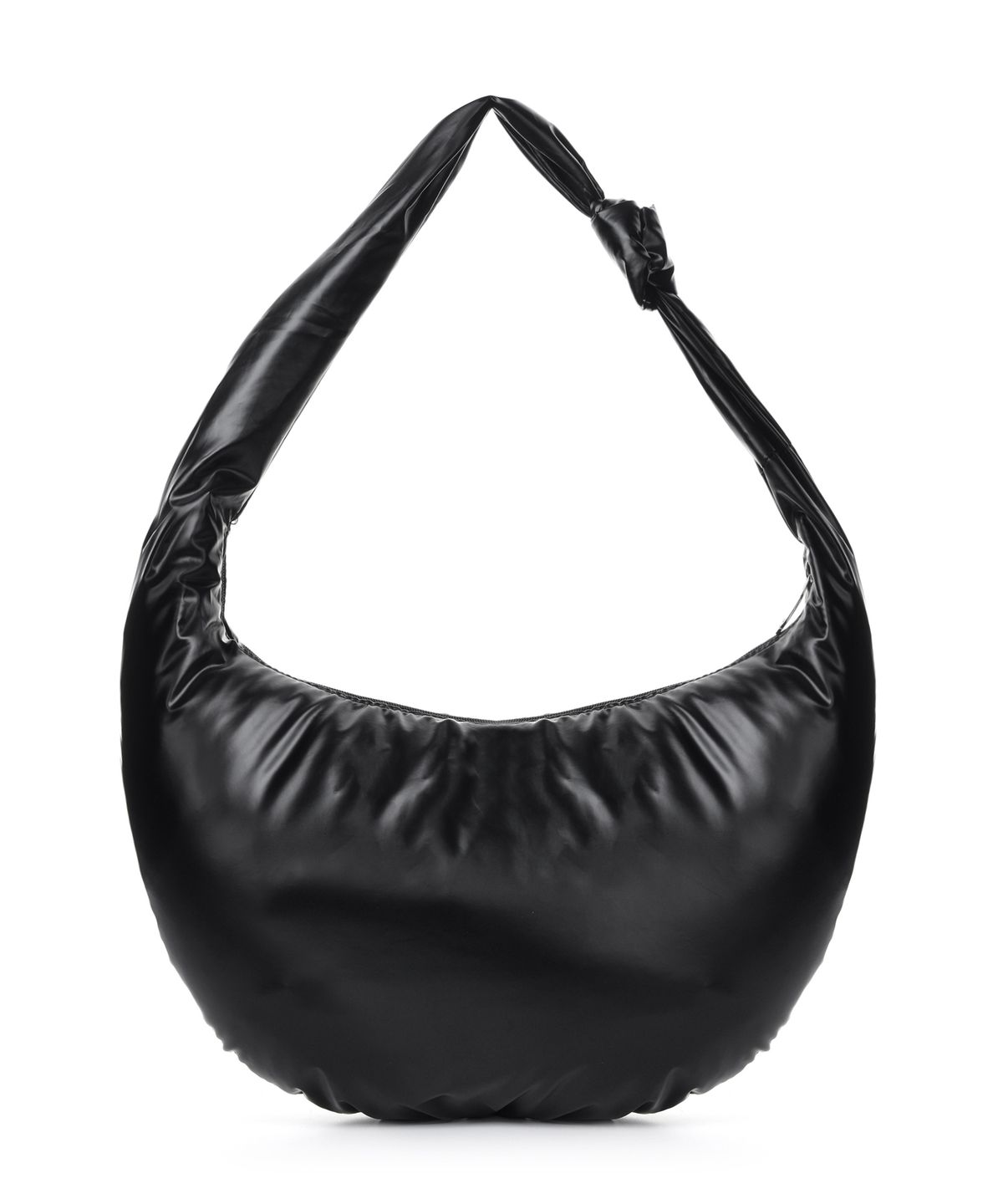 닉앤니콜(NICK&NICOLE) NICOLE GLOSSY SHOULDER KNOT BAG_BLACK