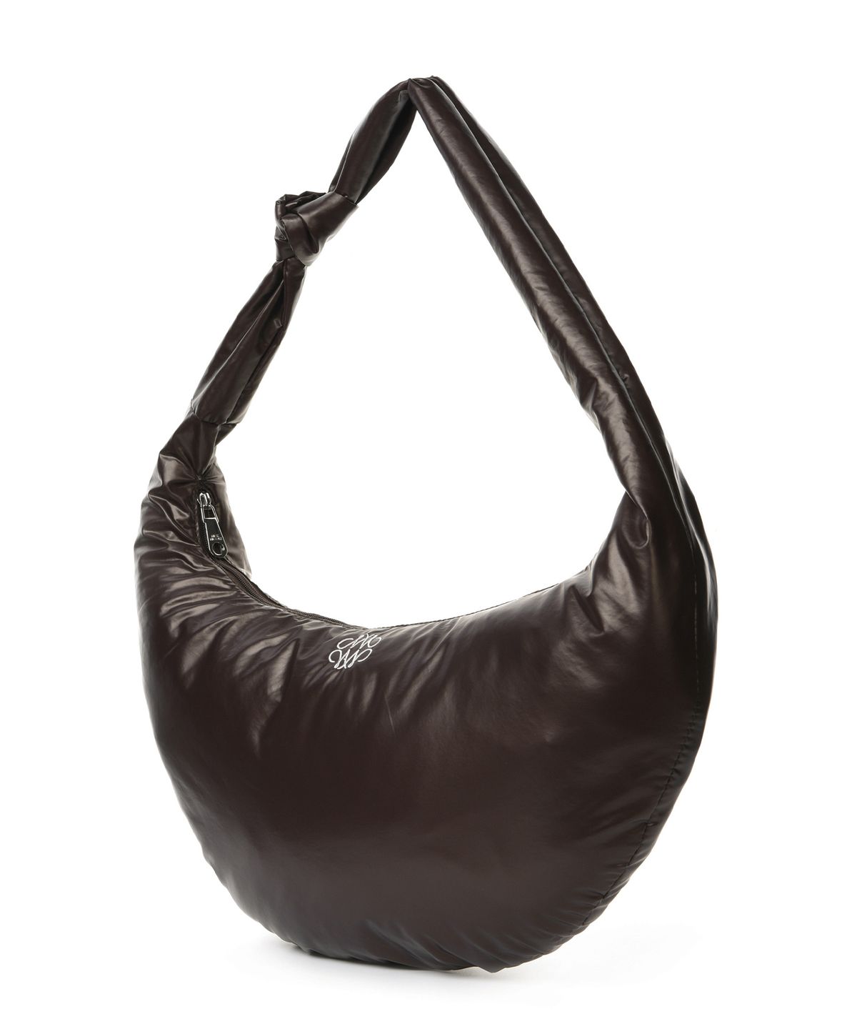 닉앤니콜(NICK&NICOLE) NICOLE GLOSSY SHOULDER KNOT BAG_BROWN
