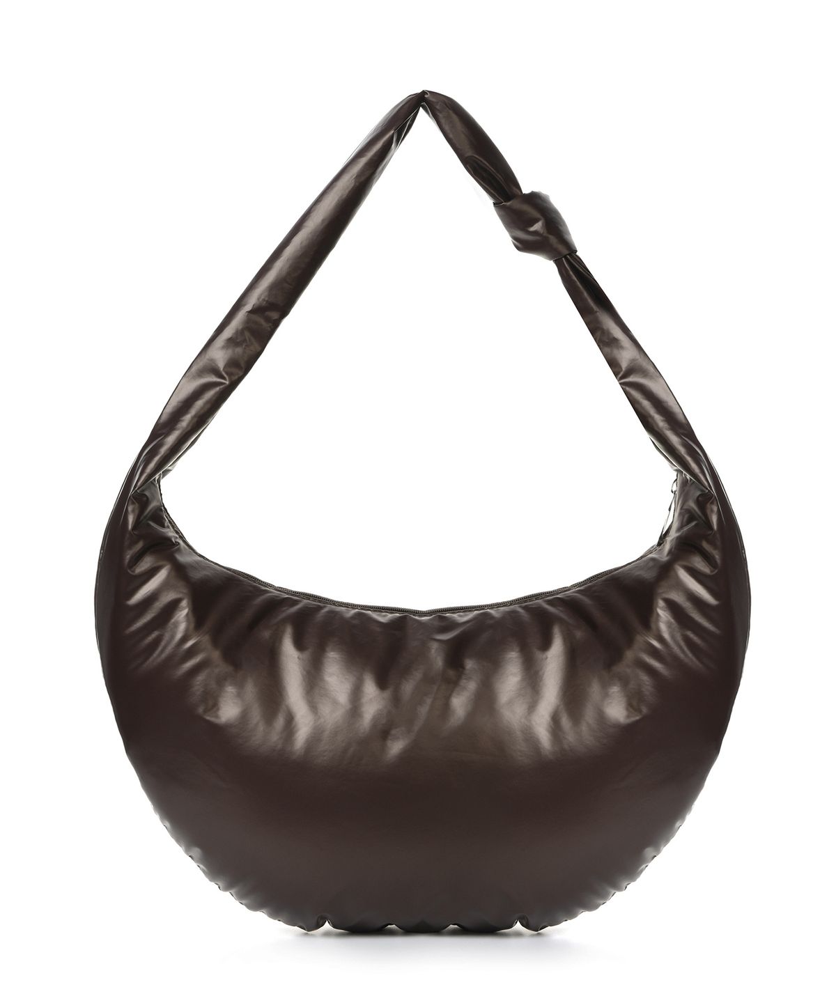 닉앤니콜(NICK&NICOLE) NICOLE GLOSSY SHOULDER KNOT BAG_BROWN