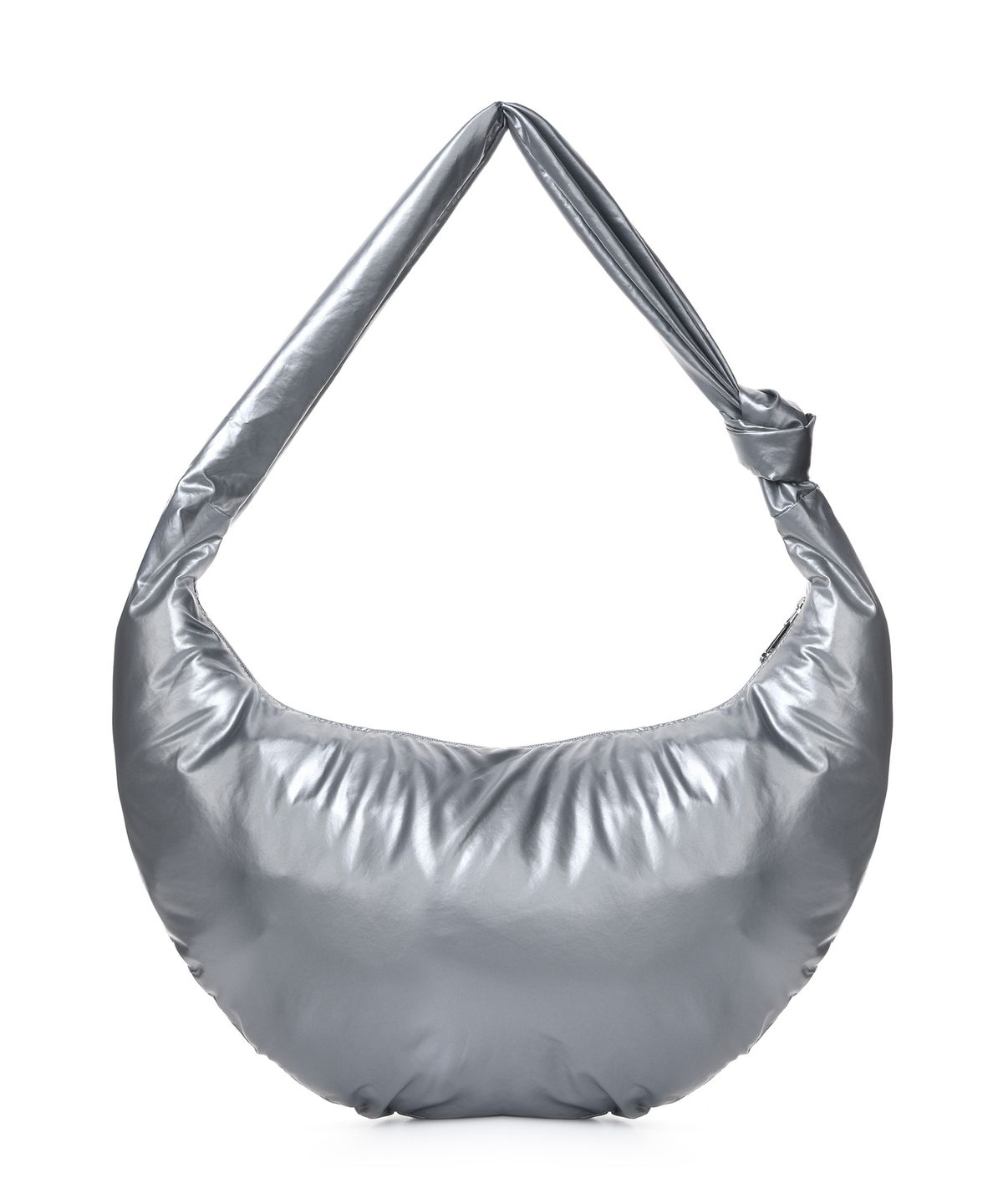 닉앤니콜(NICK&NICOLE) NICOLE GLOSSY SHOULDER KNOT BAG_SILVER