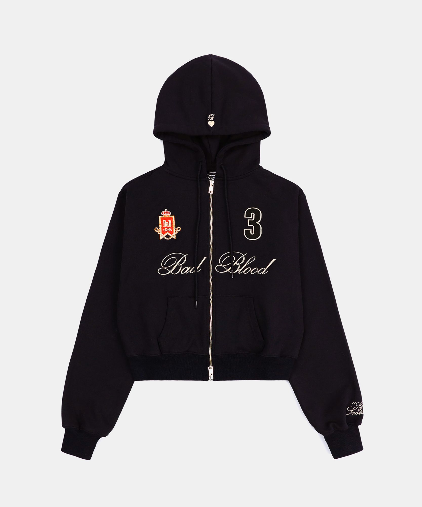[男女共用] BADBLOOD★Classic LOGO Hood Zip-Up★ジップアップ BADBLOOD Classic Logo Hood Zip-Up 5BMM057 (BADBLOOD/パーカー