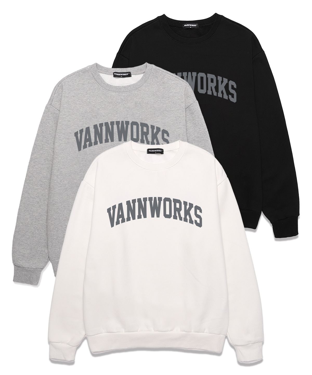 밴웍스(VANNWORKS) 아치 로고 스웨트셔츠 (VS0017) 멜란지그레이