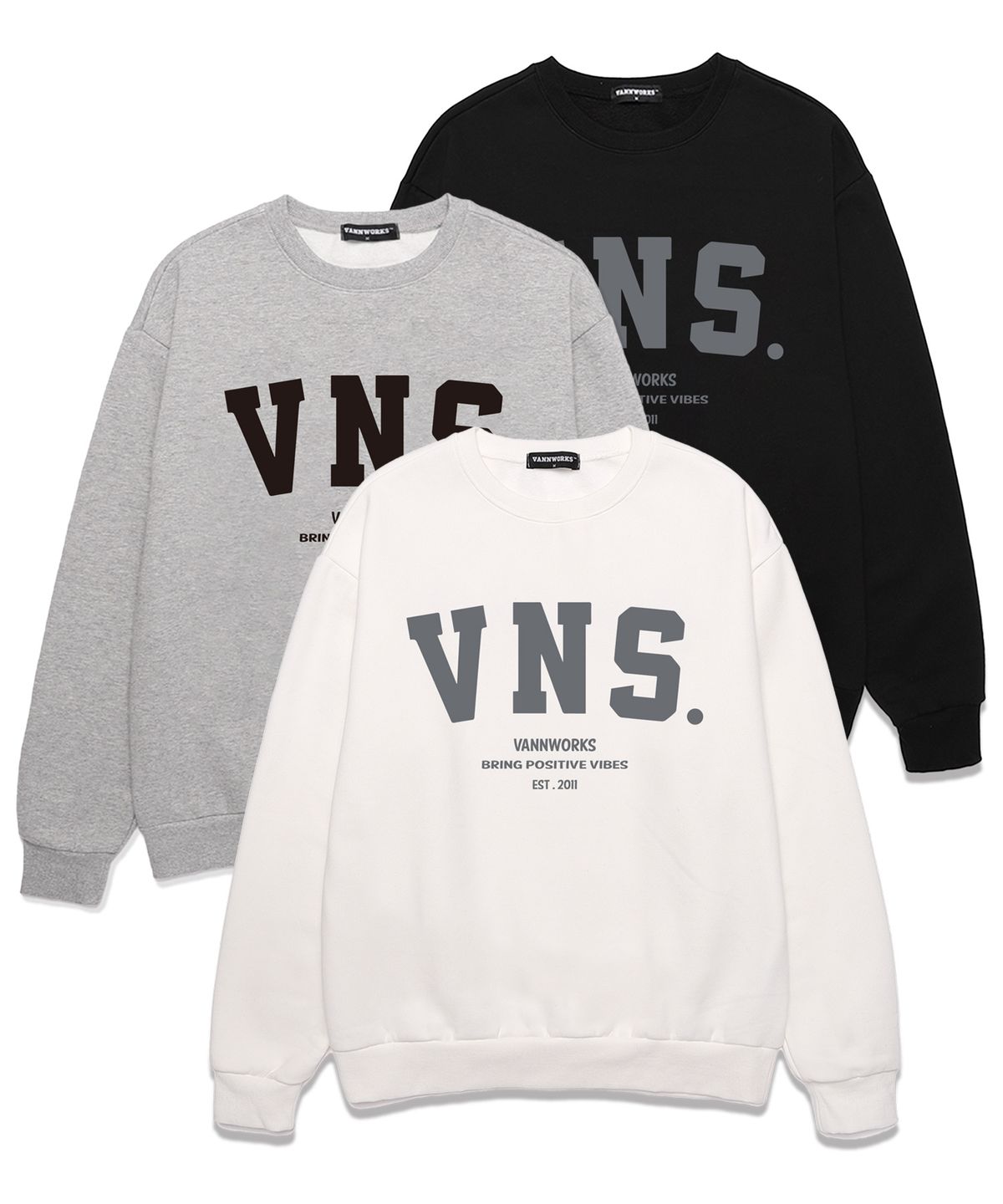 밴웍스(VANNWORKS) VNS 아치 로고 스웨트셔츠 (VS0015) 블랙