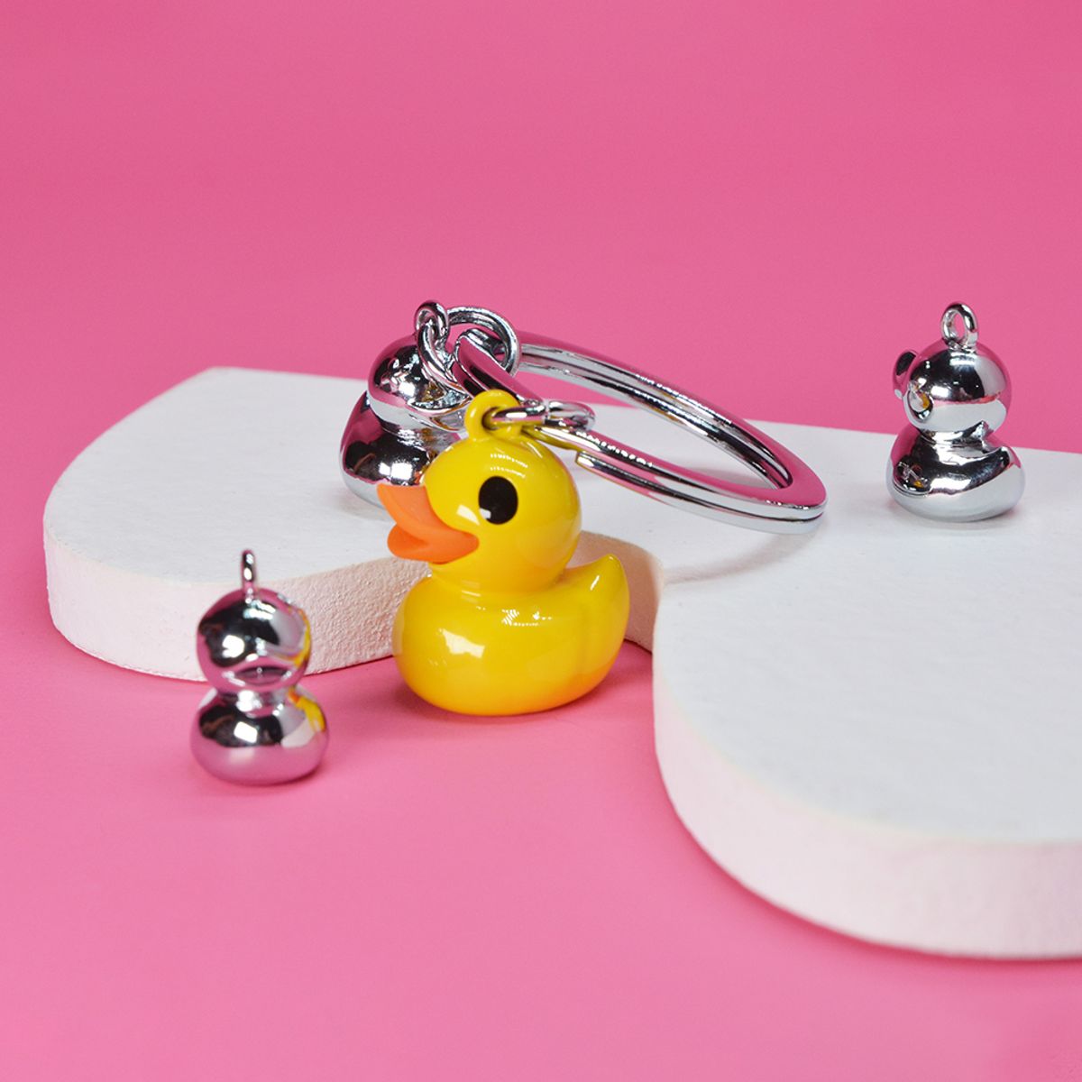 초클리 메타모포스 컬렉션(CHOCLI METALMORPHOSE COLLECTION) 벨기에 메탈 키링 - 오리 패밀리