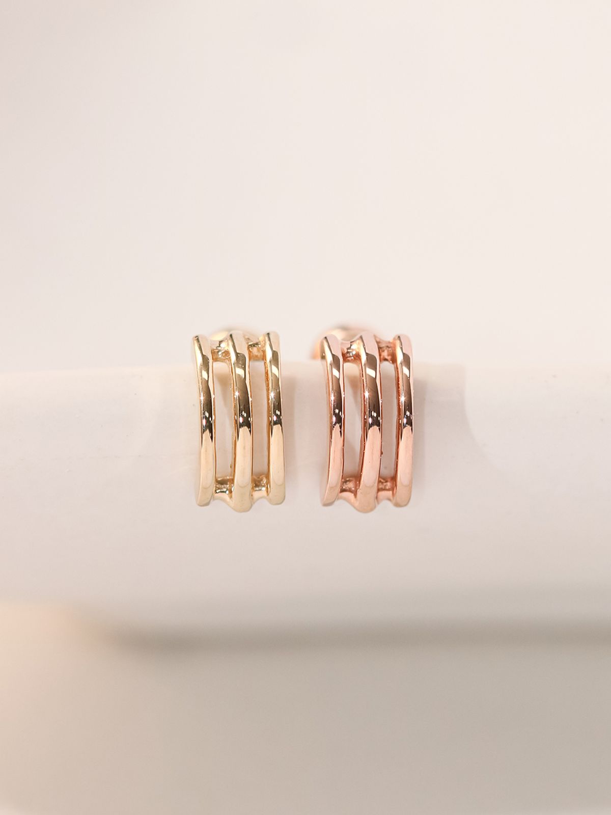 미니멀피어싱(MINIMALPIERCING) 14K 미니미 세줄 링 피어싱 귀걸이